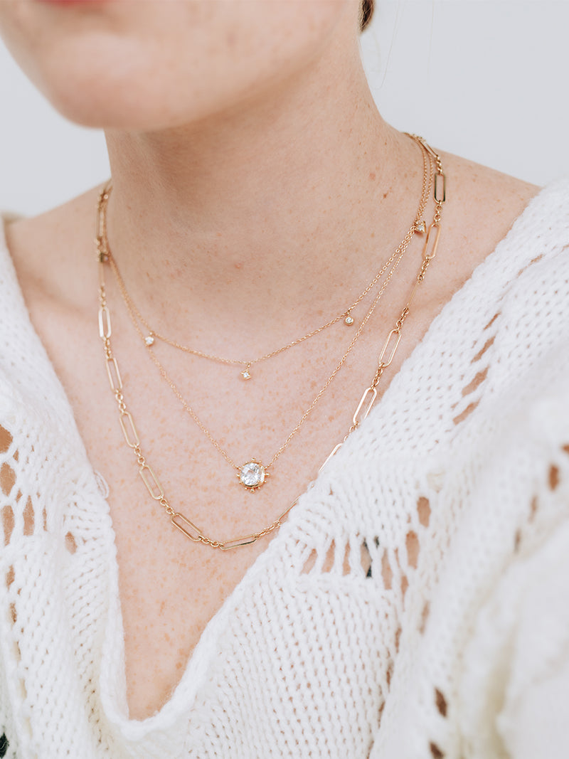 Cléo Erika Geometric Crew Necklace