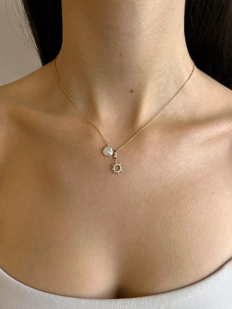 Anzie x Mel Soldera Collier Soleil à Breloques