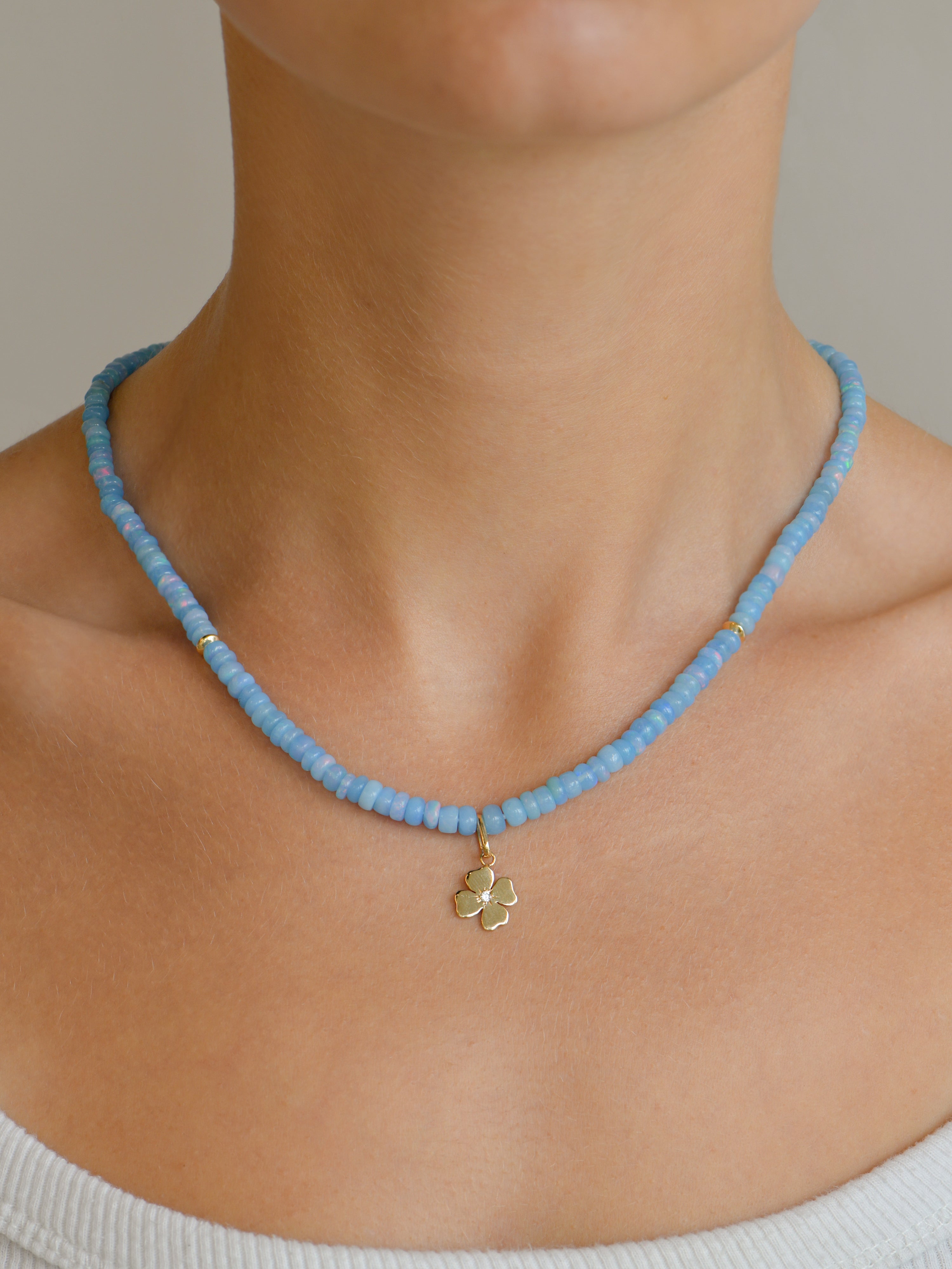 Bohème Clover Charm Necklace