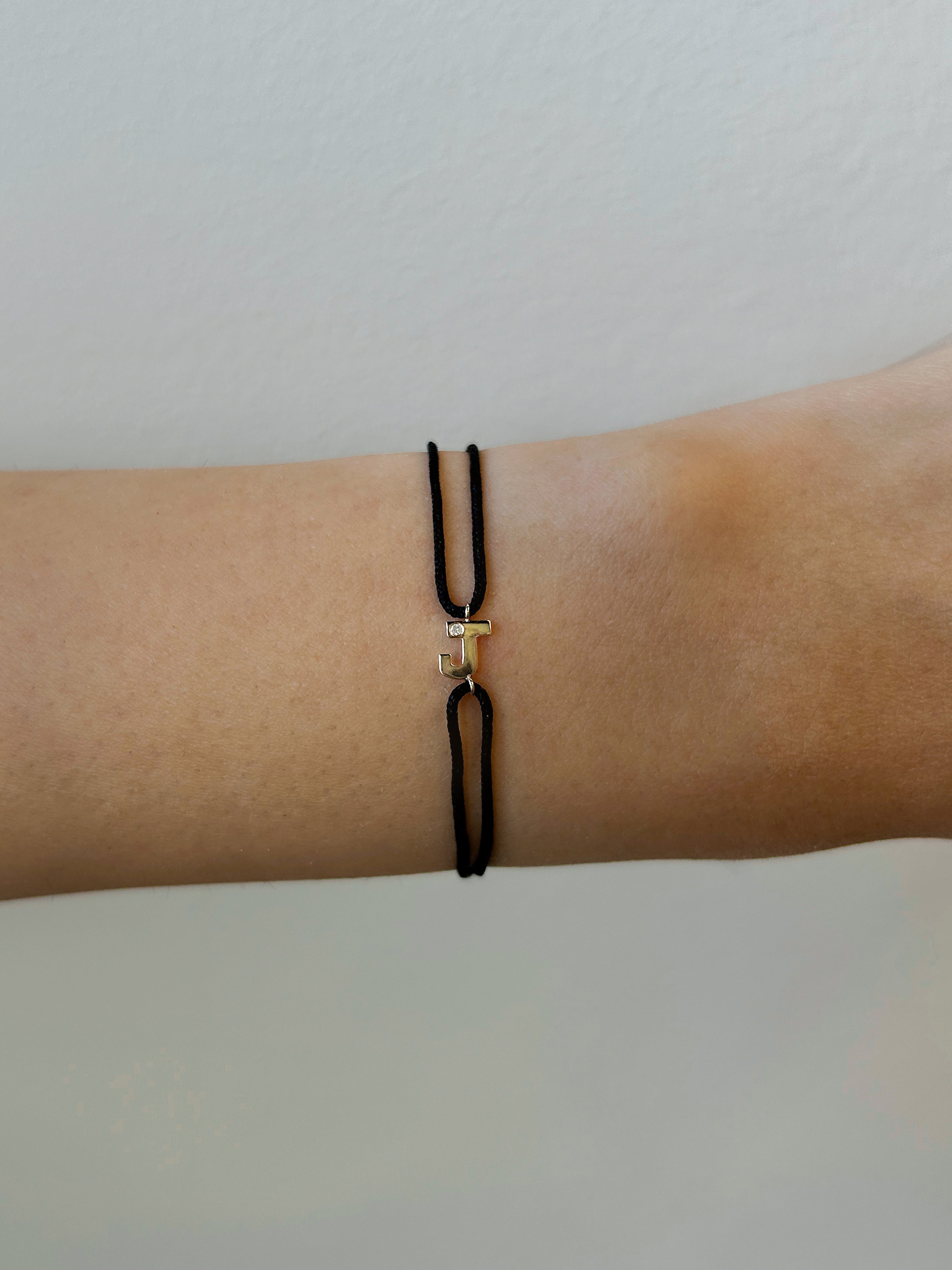 Amie Single Diamond Cord Bracelet