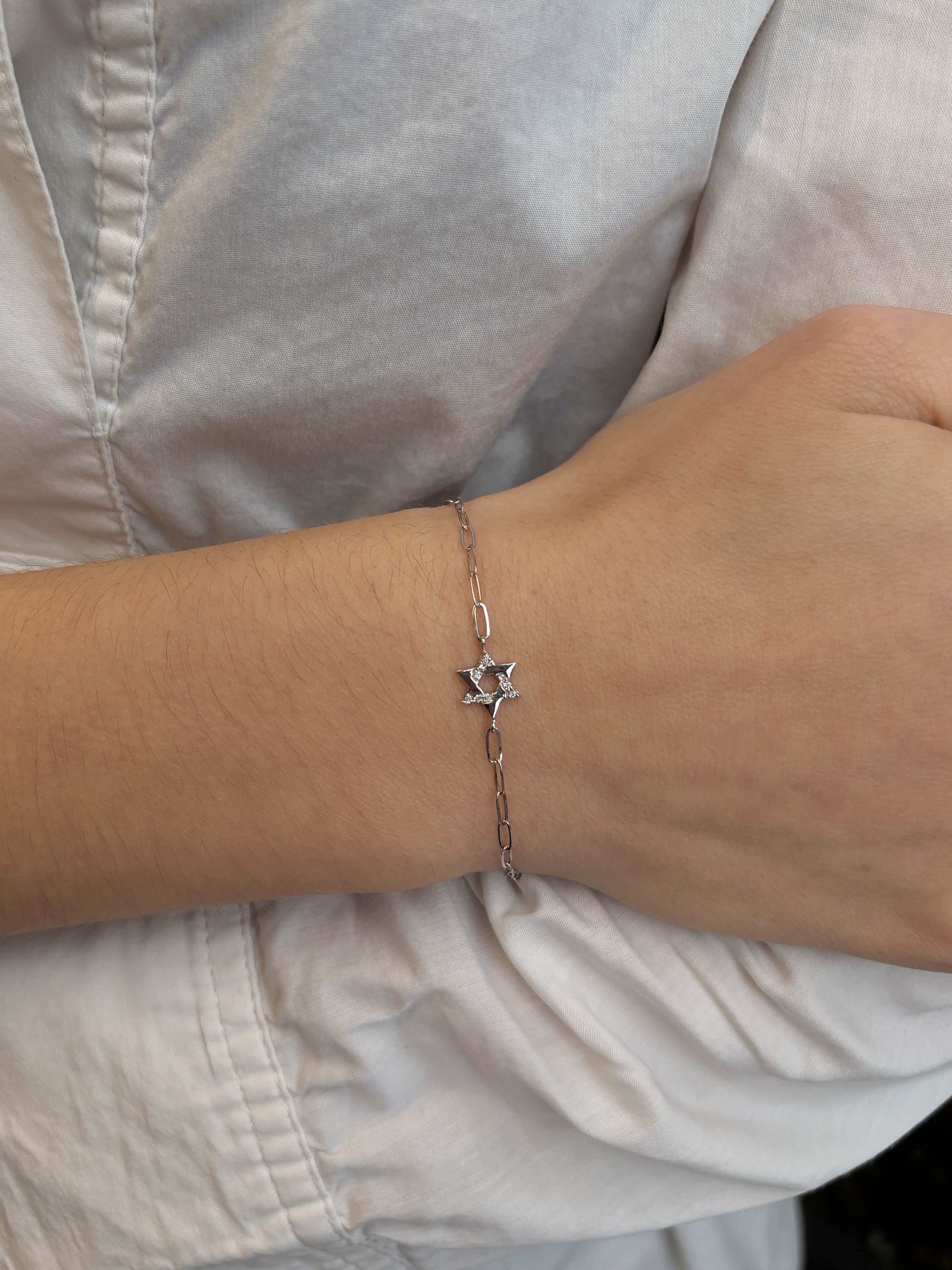 Love Letter Pavé Star of David Bracelet
