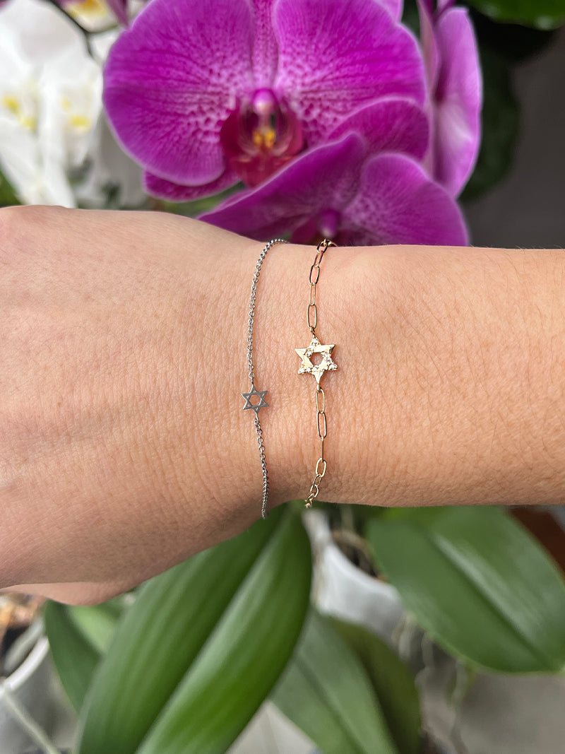 Love Letter Pavé Star of David Bracelet
