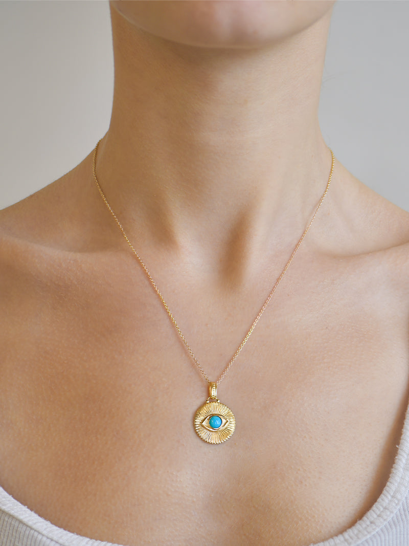 Classique Evil Eye Ripple Fluted Medallion