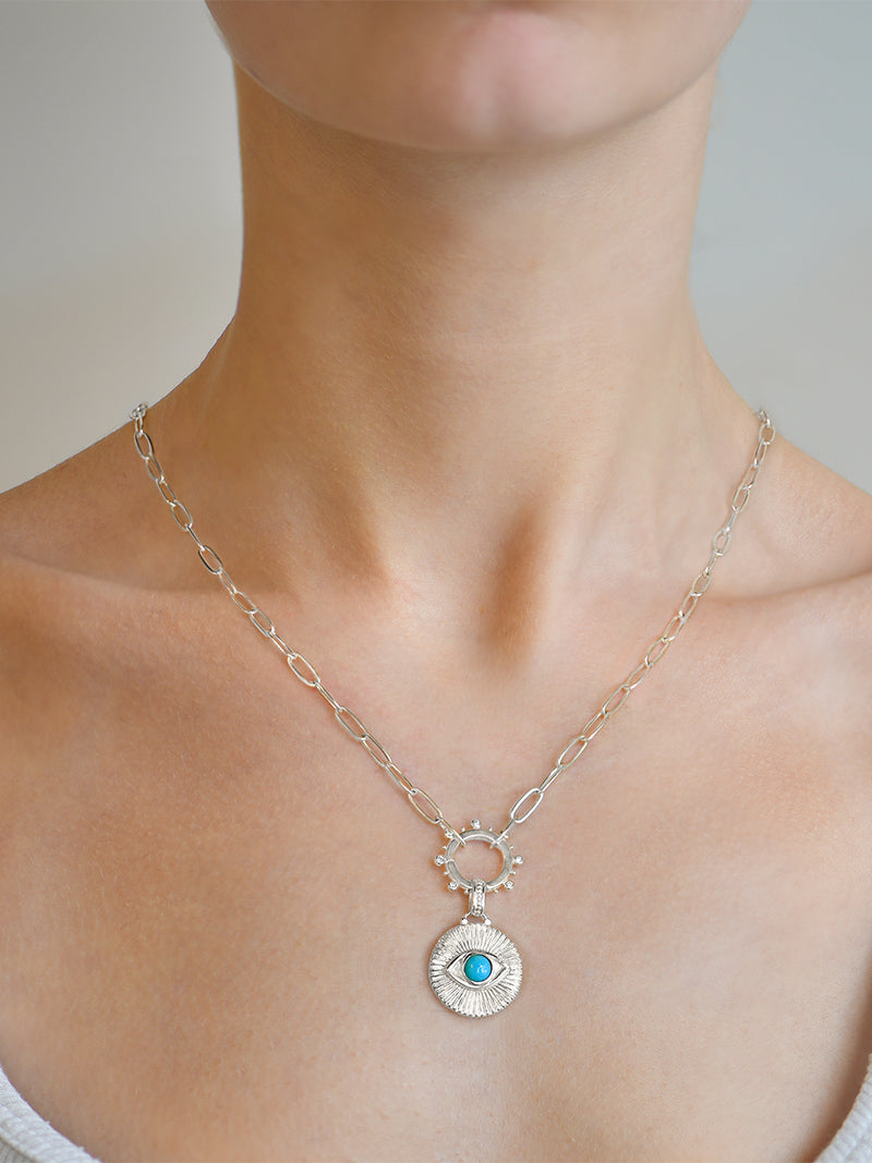 Classique Evil Eye Ripple Fluted Medallion