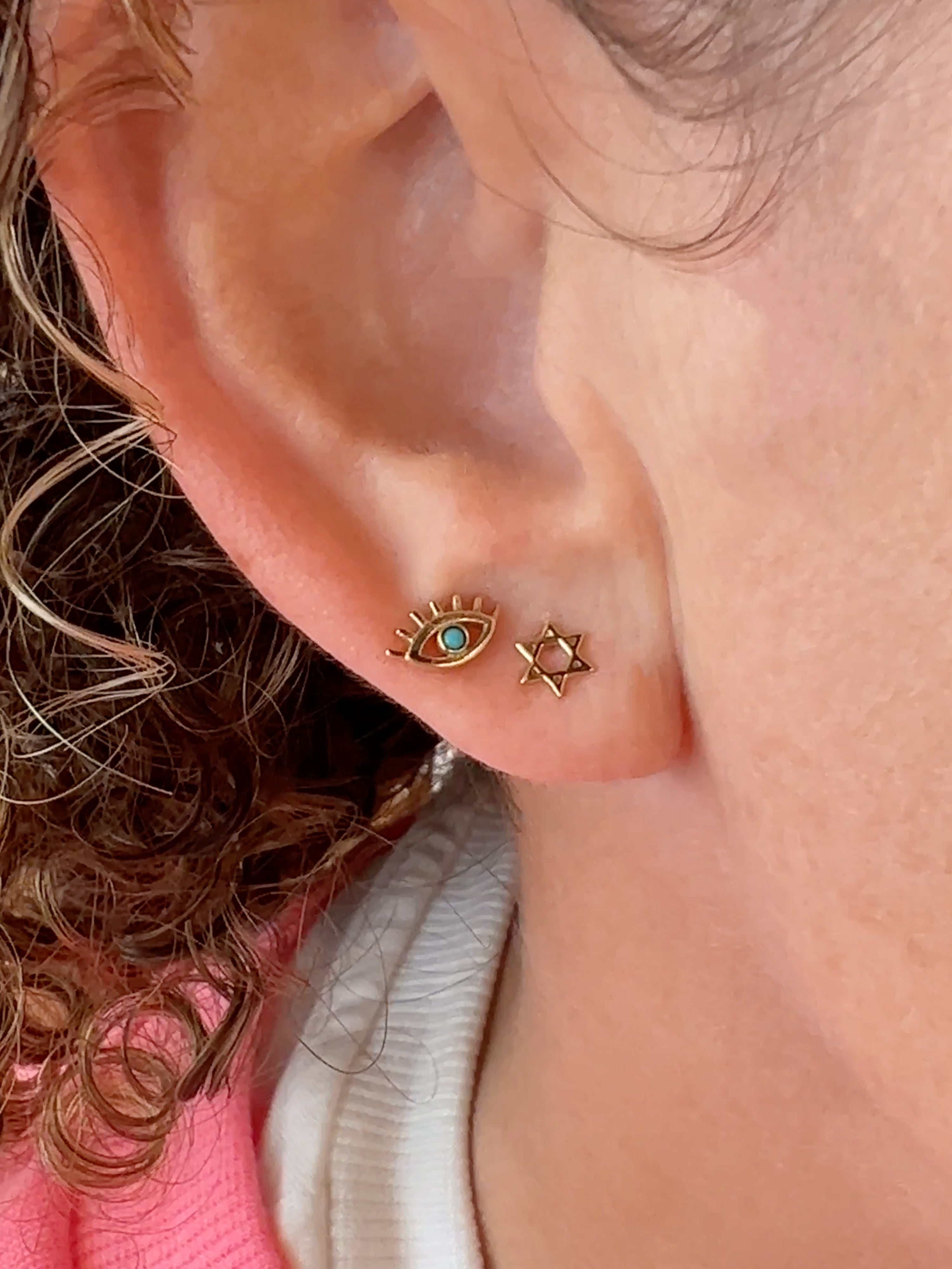 Love Letter Mini Star of David Single Stud