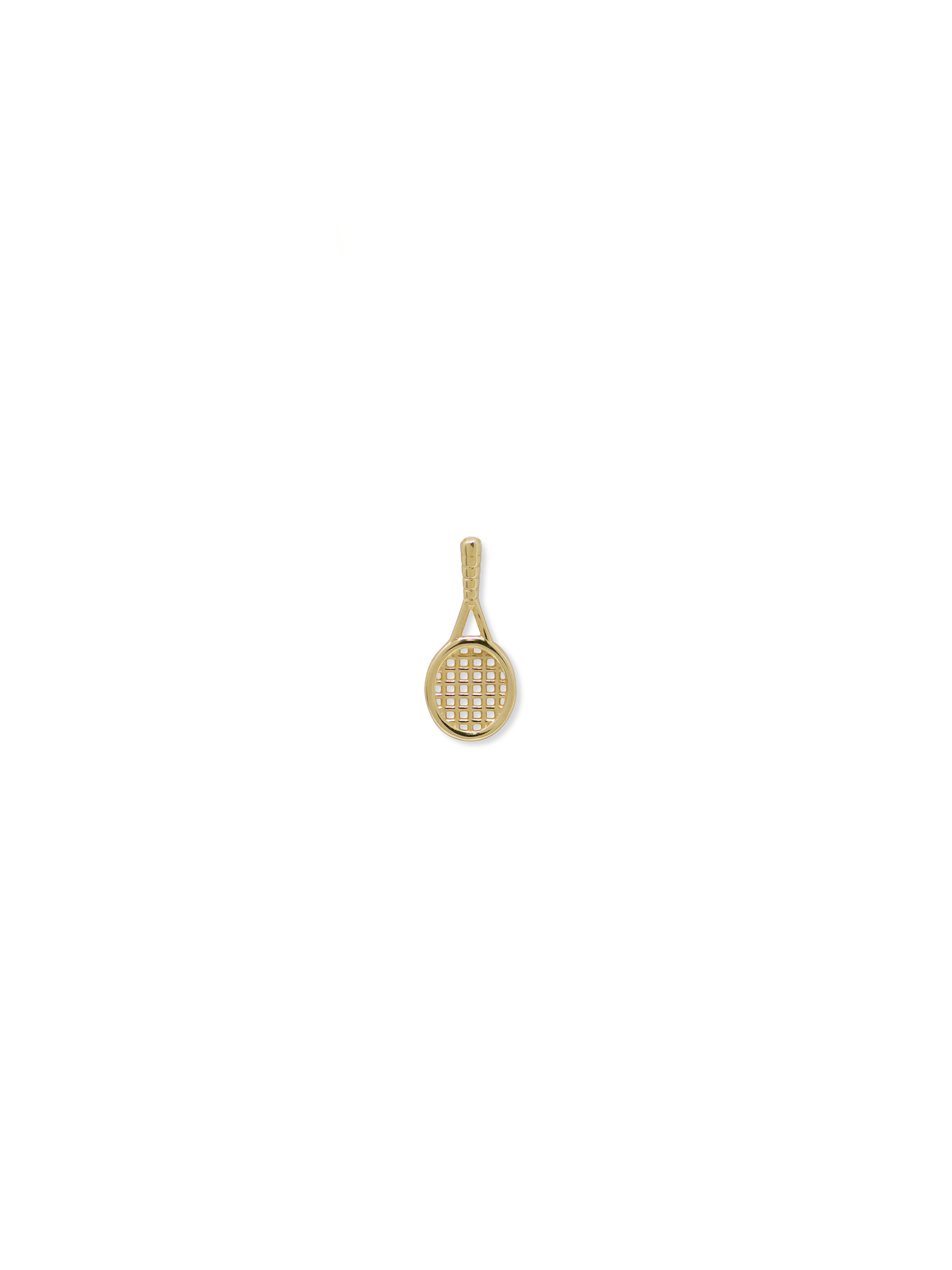 Gold Tennis Racket Pendant