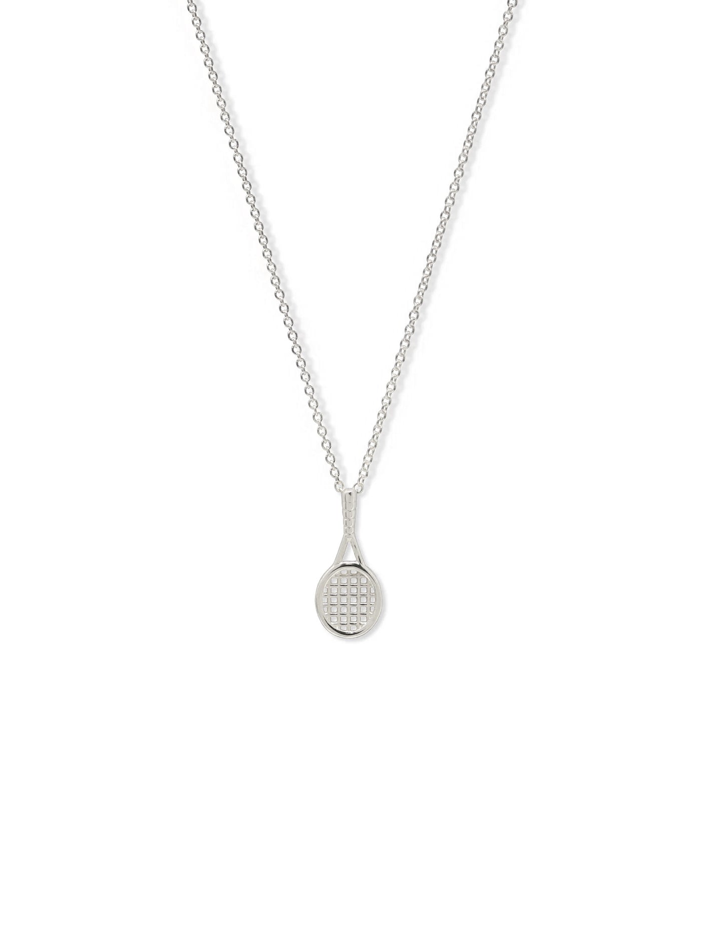 Gold Tennis Racket Pendant