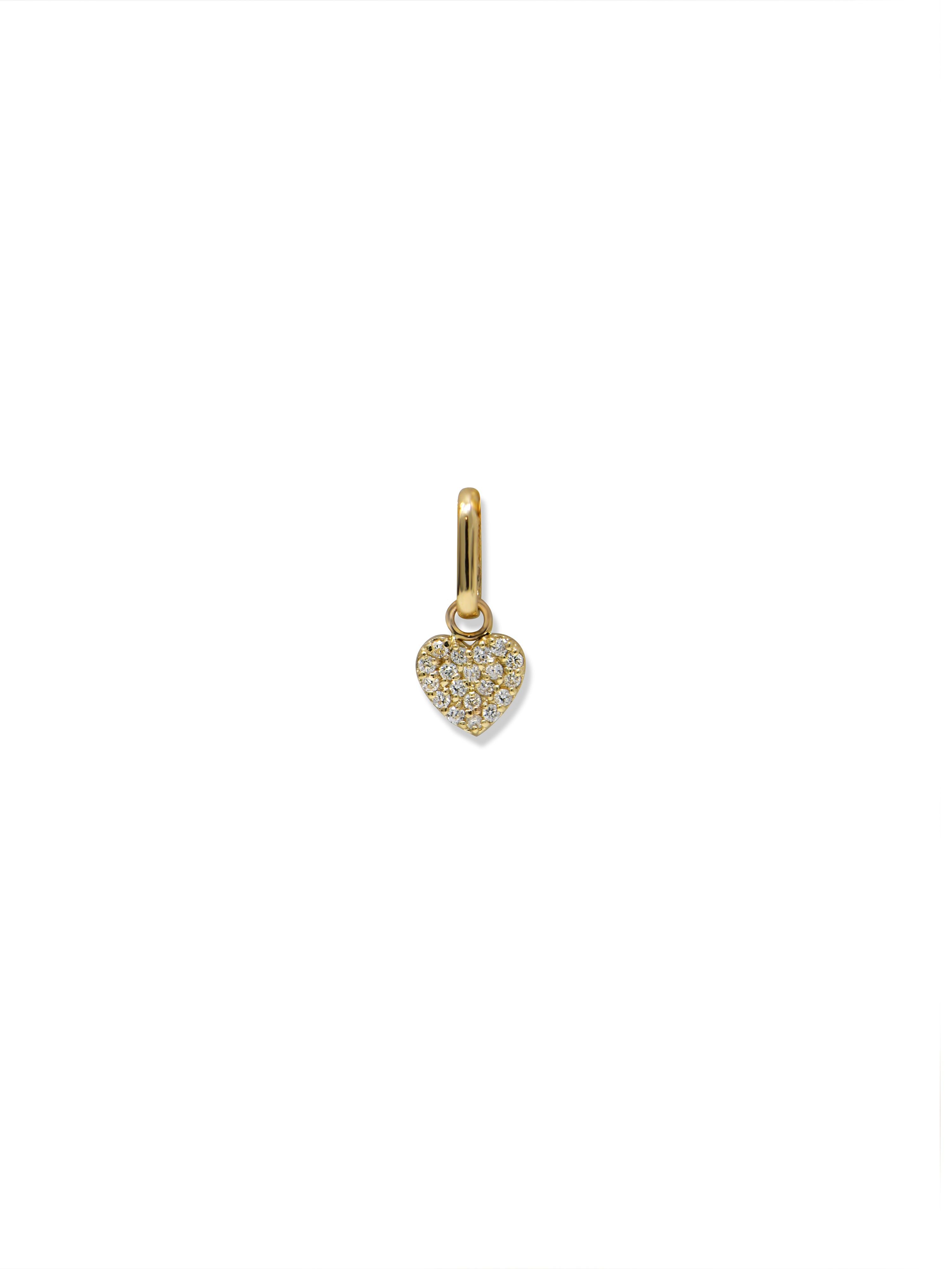 Love Letter Pavé Heart Charm