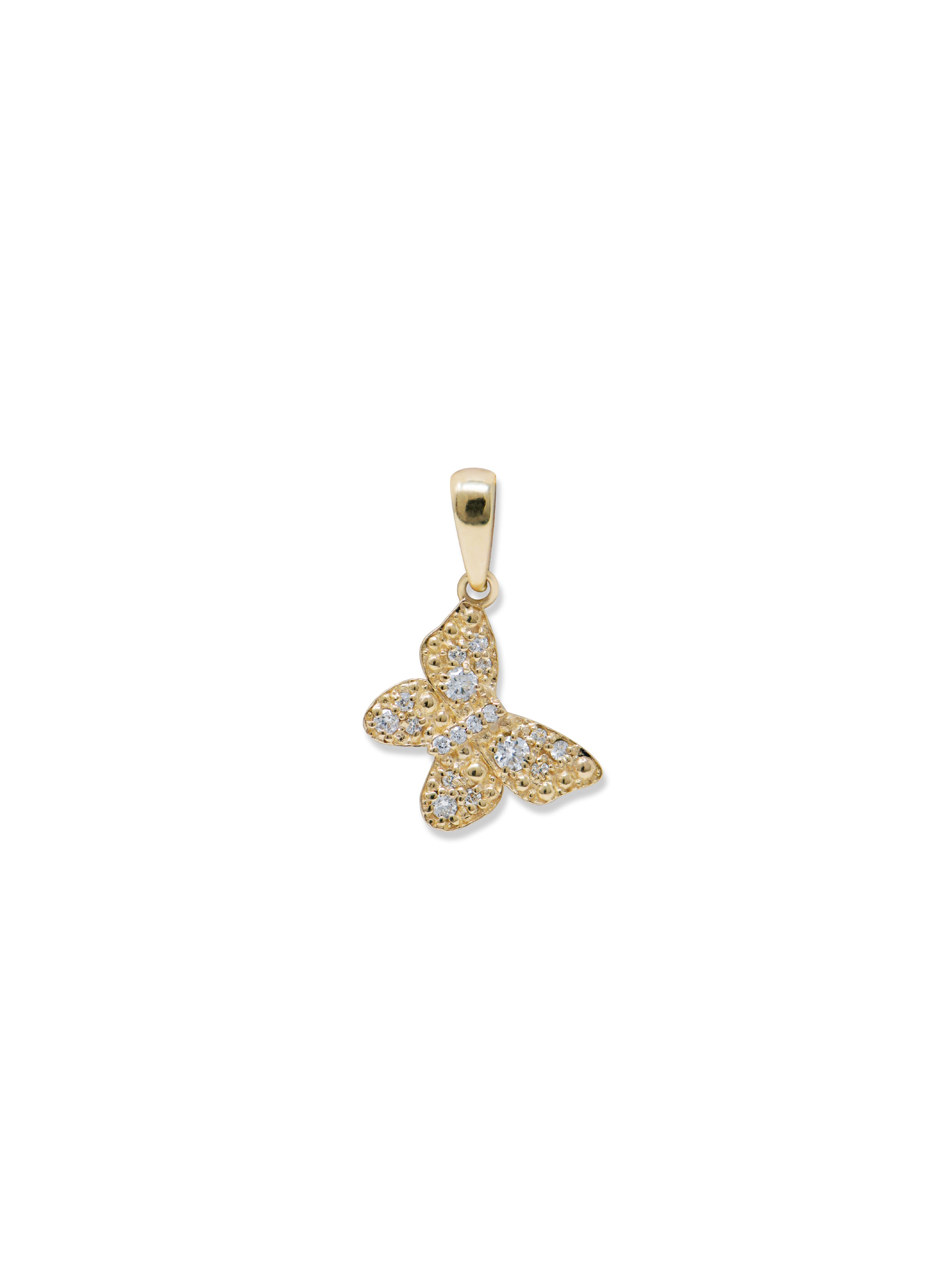 Dew Drop Pavé Butterfly Charm