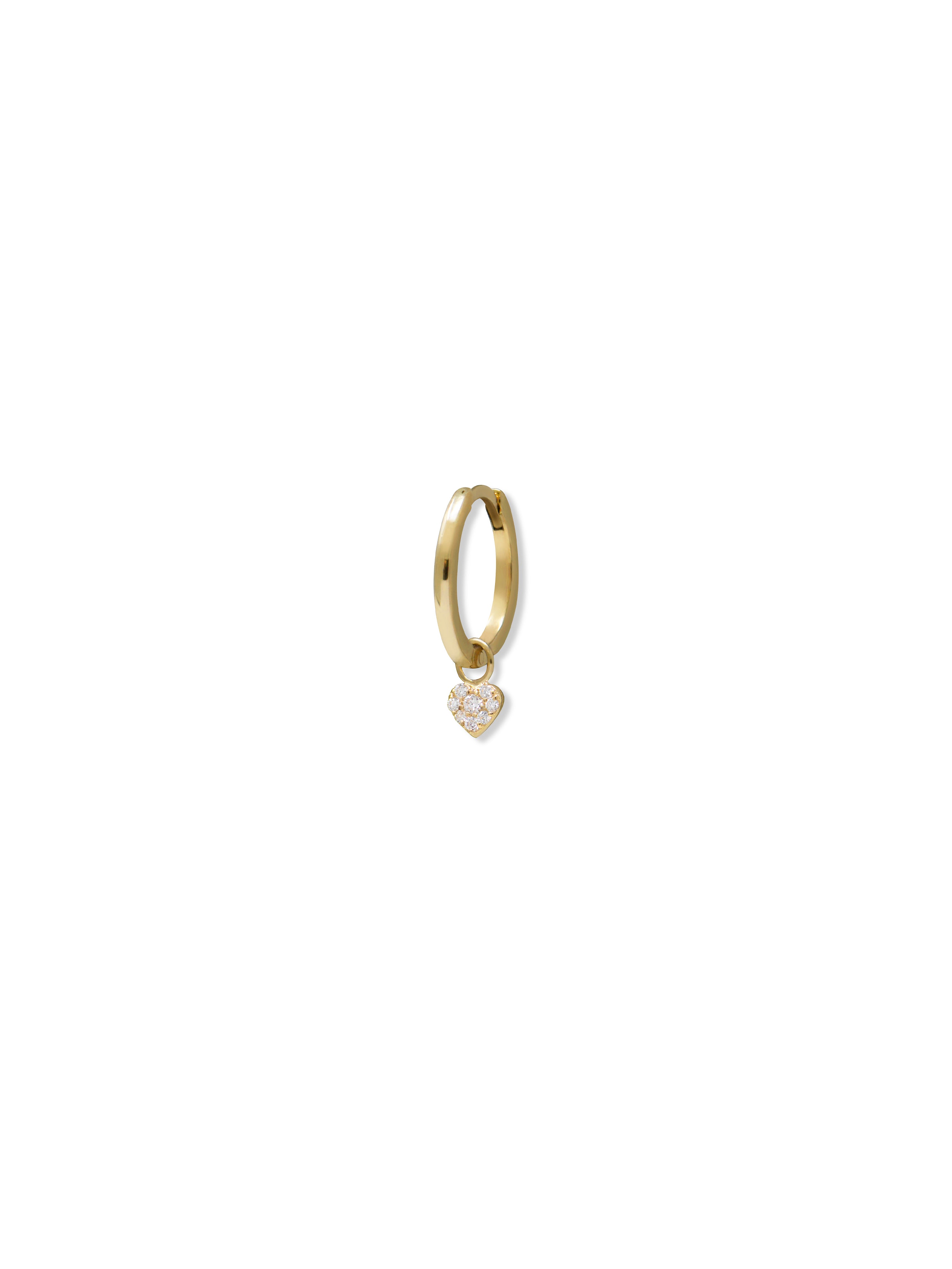 Jac+Jo Icon Pavé Heart Hoop Charm Single Hoop