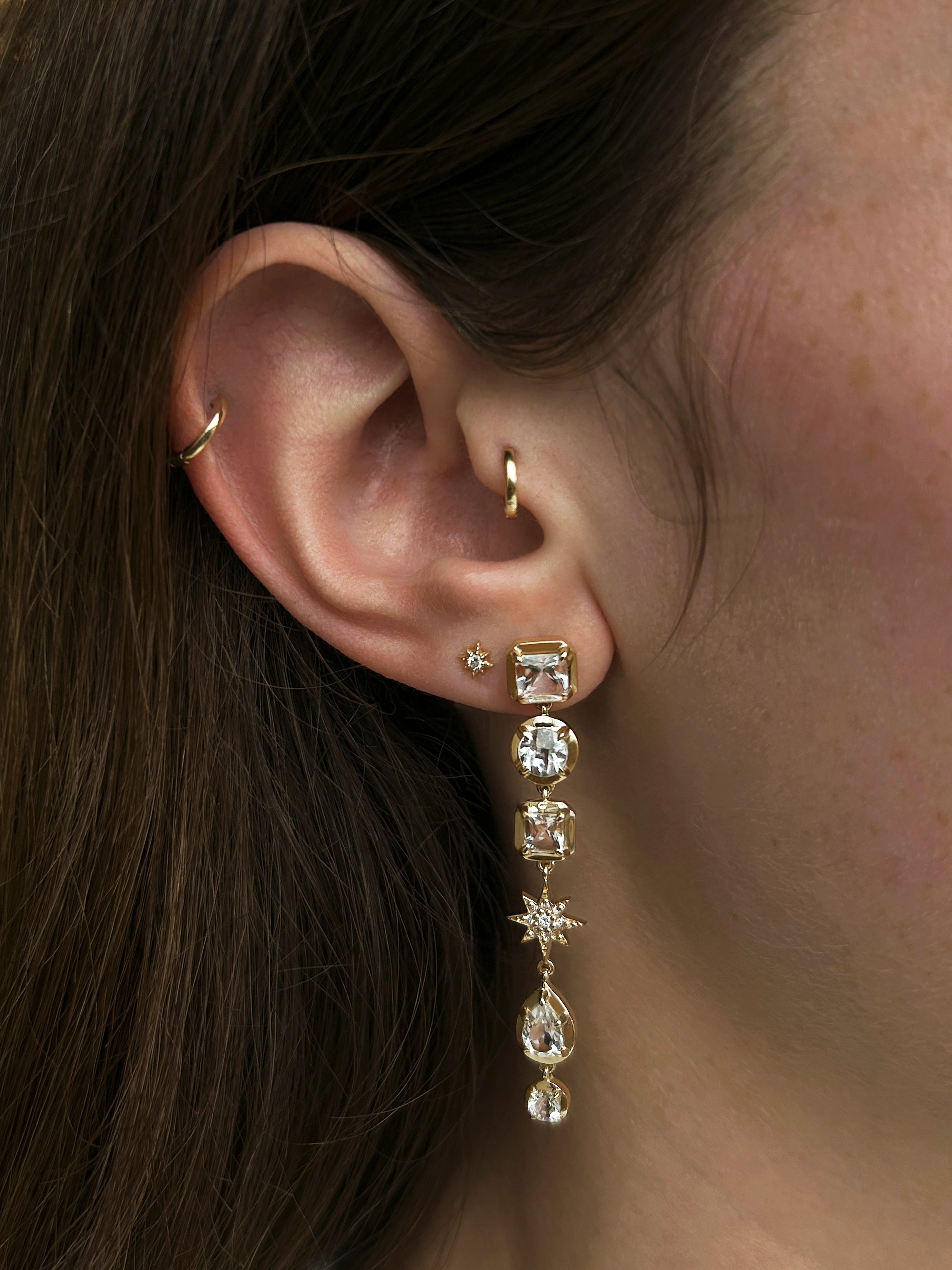 Mélia Trish Starburst Linear Earring