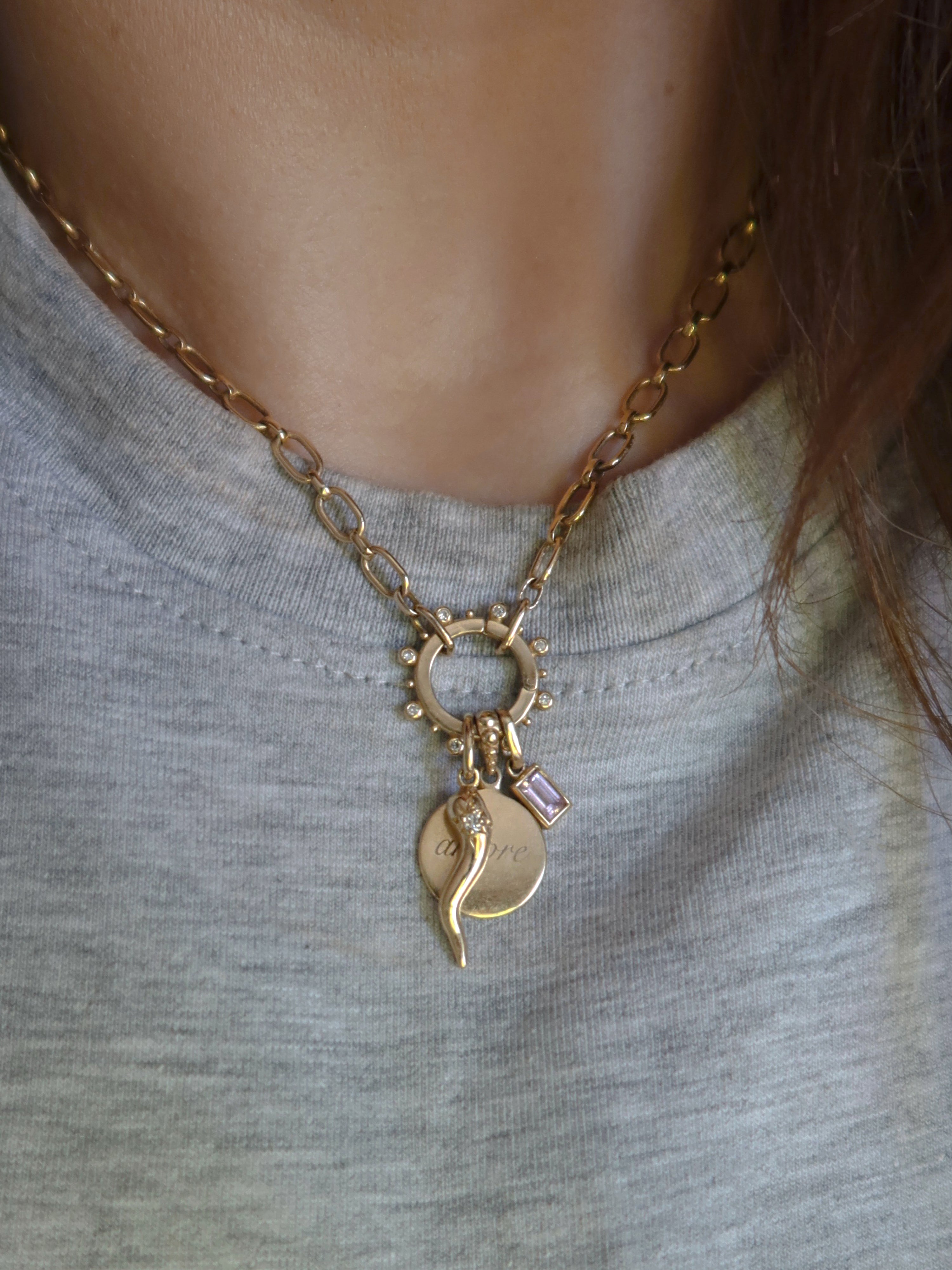 Grand breloque Cornicello Mel Soldera