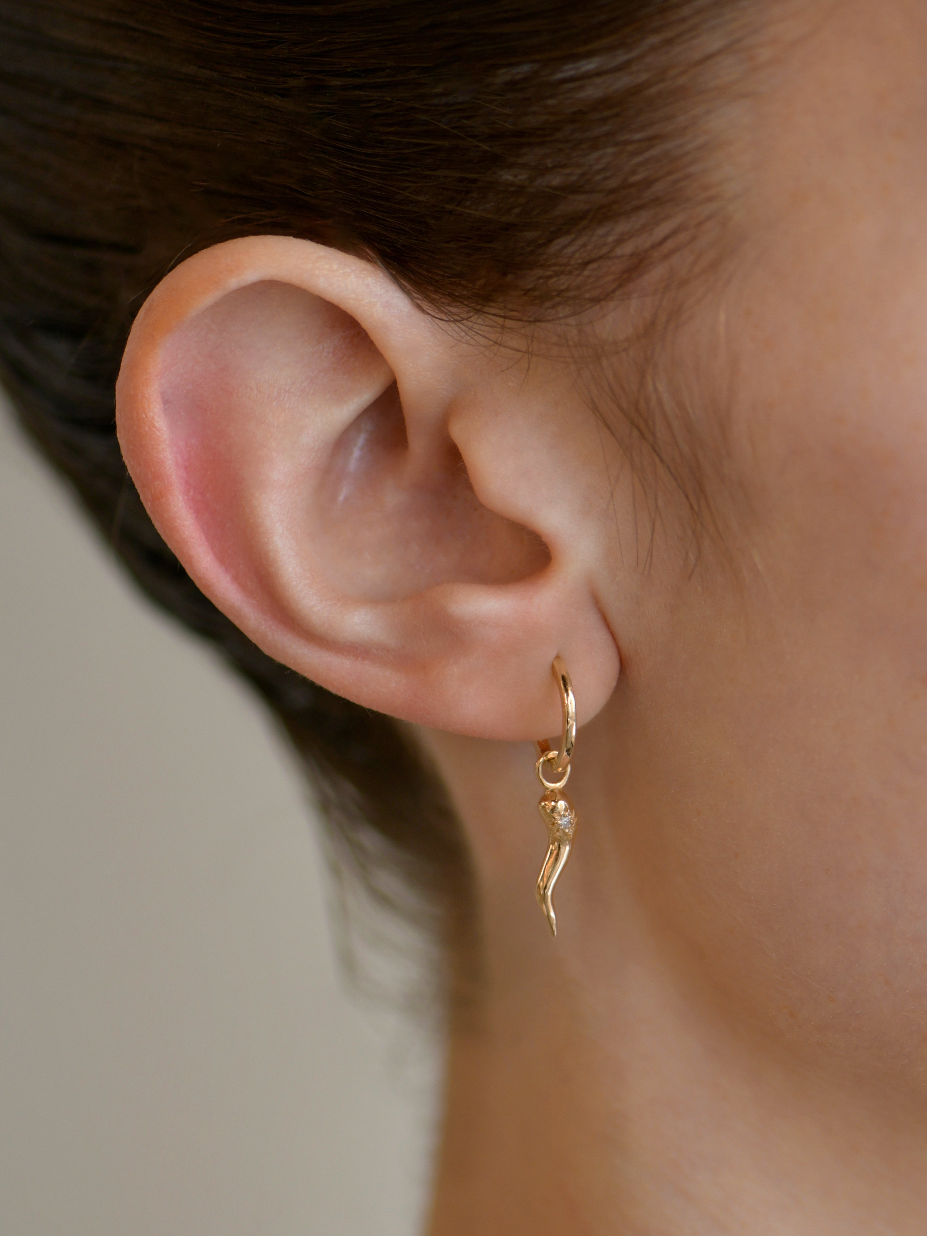 Breloque de boucle d’oreille Cornicello Mel Soldera