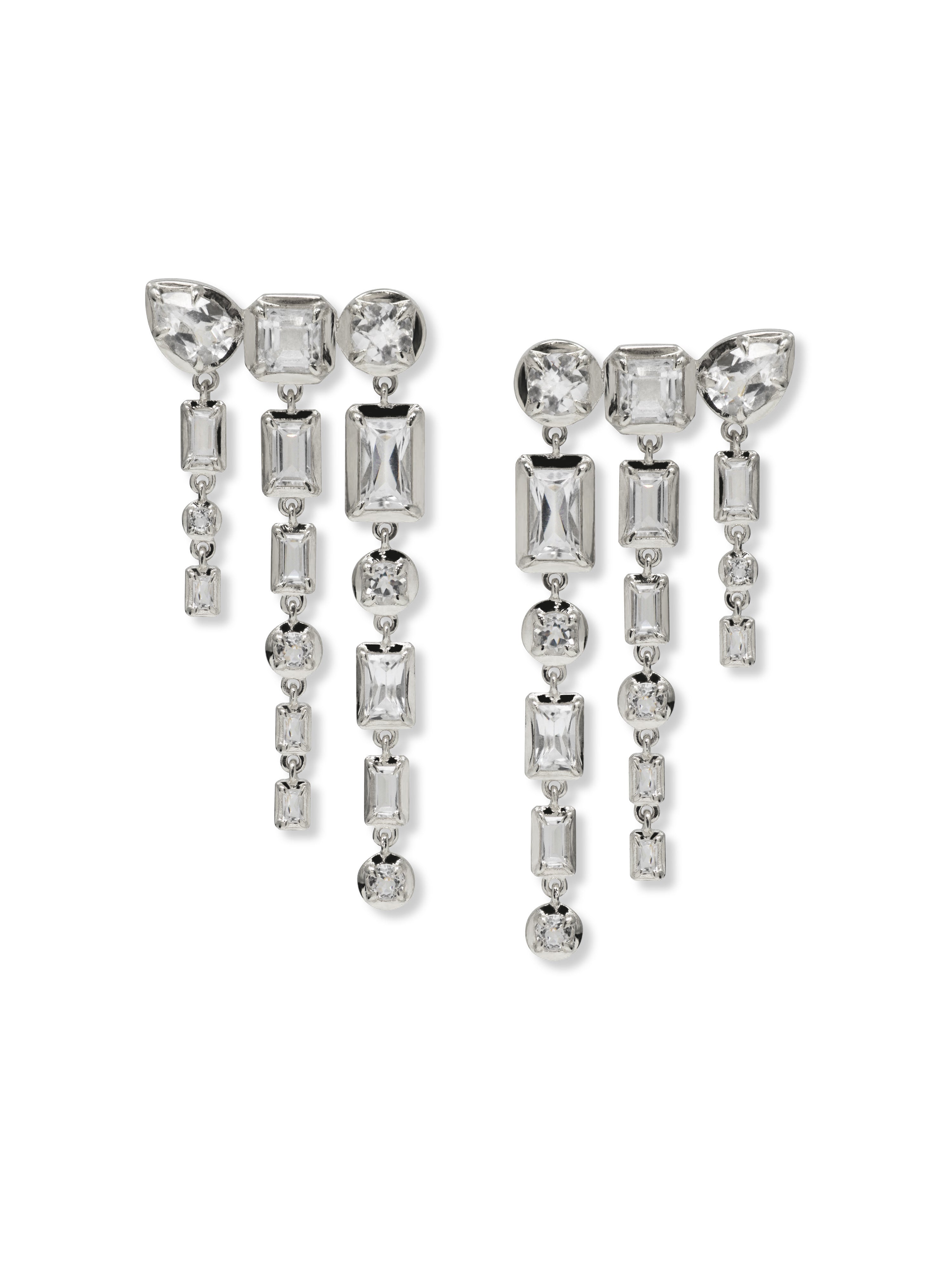 Melia Valentina Triple Row Baguette Earring