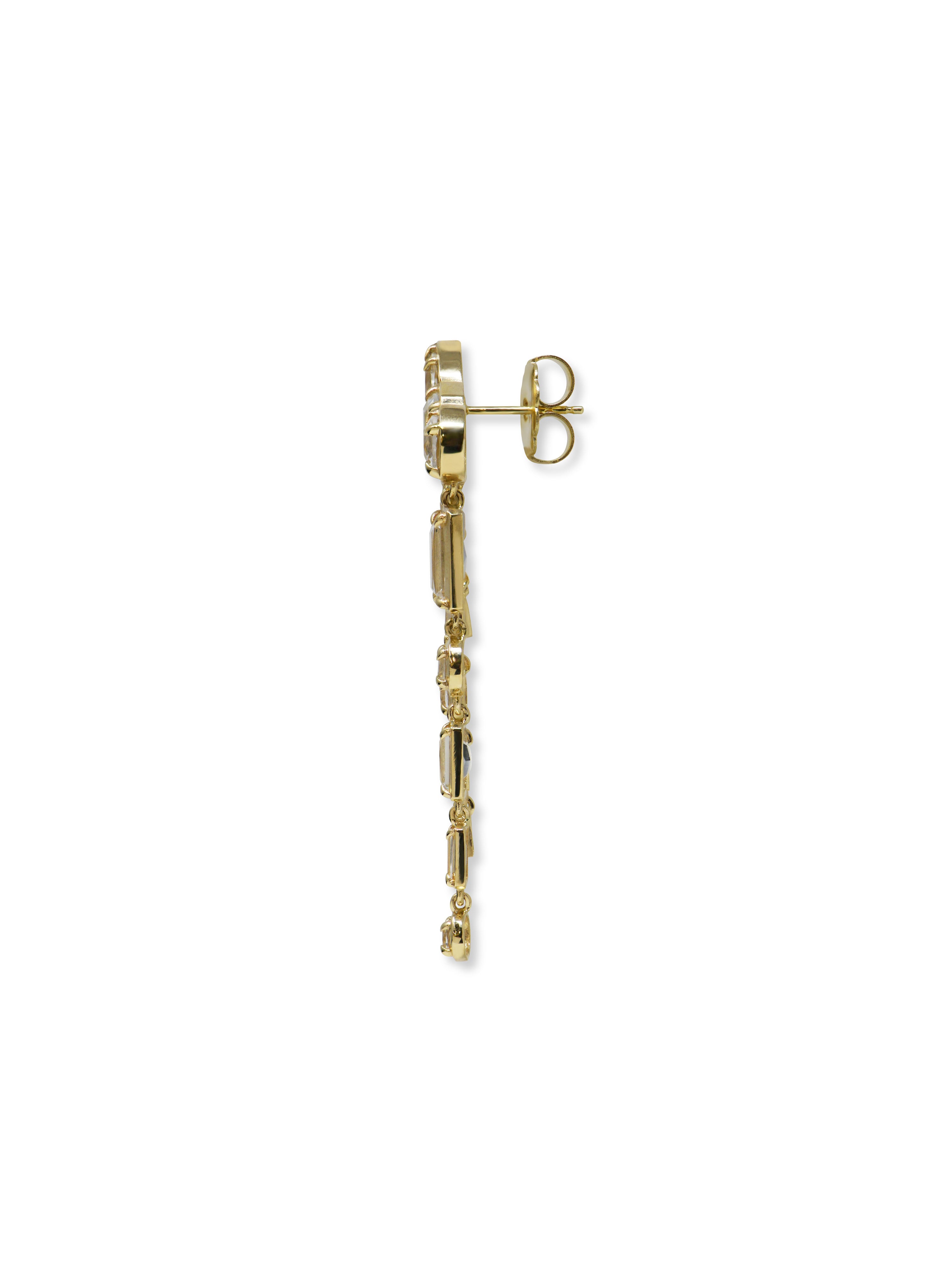 Melia Valentina Triple Row Baguette Earring