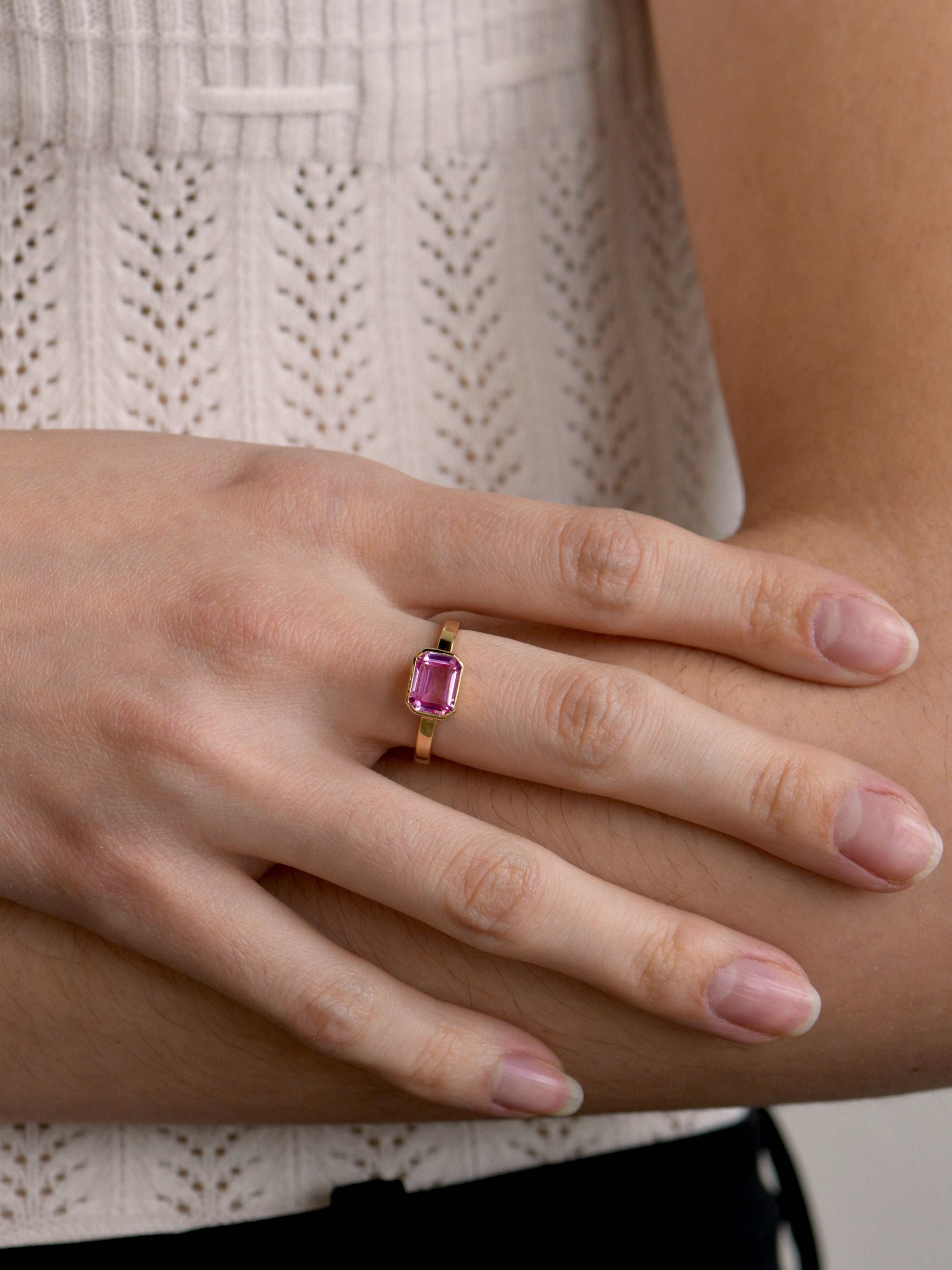 Cléo Emily Baguette Bezel Ring