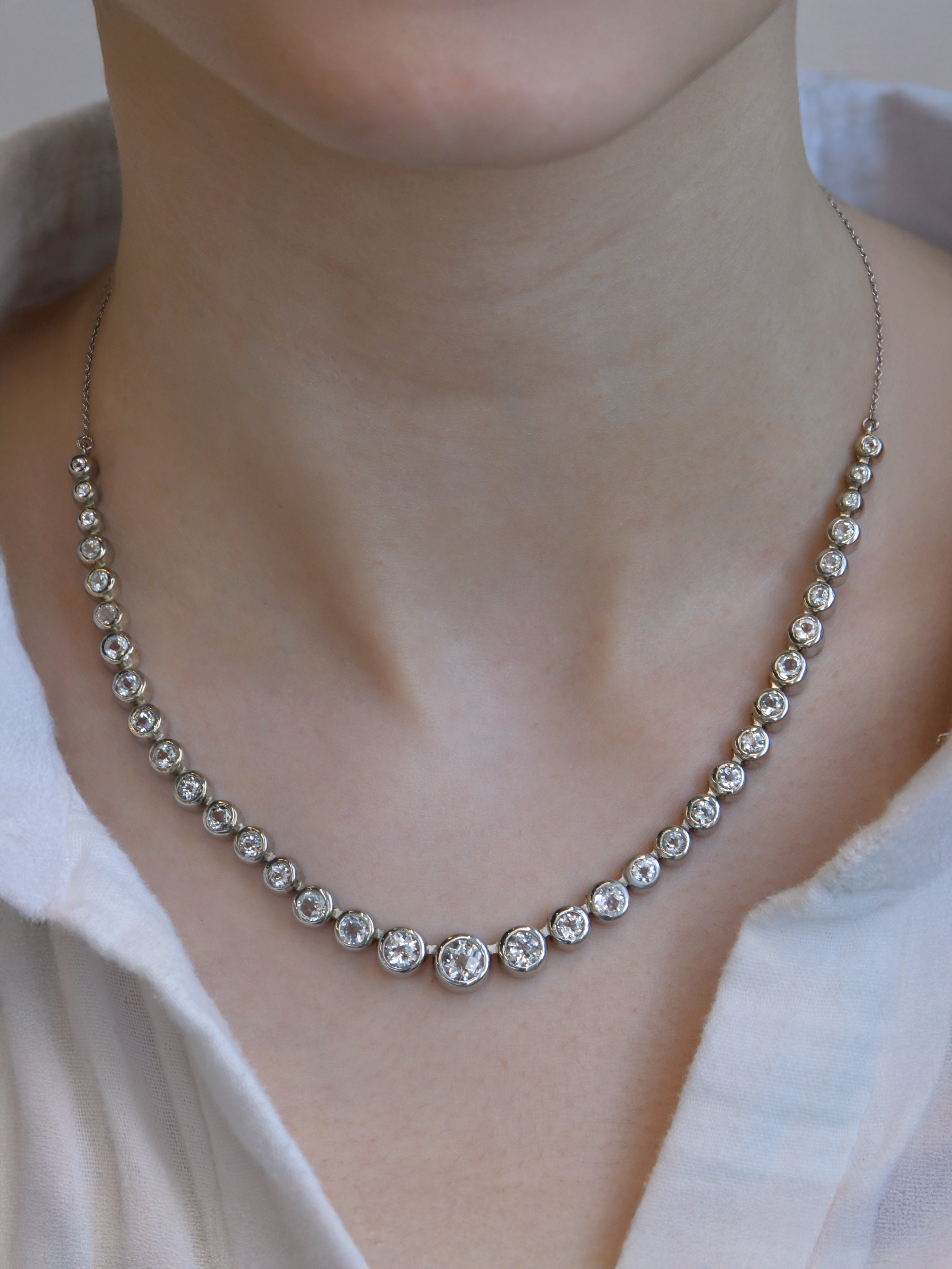 Classique Julia Bezel Tennis Necklace