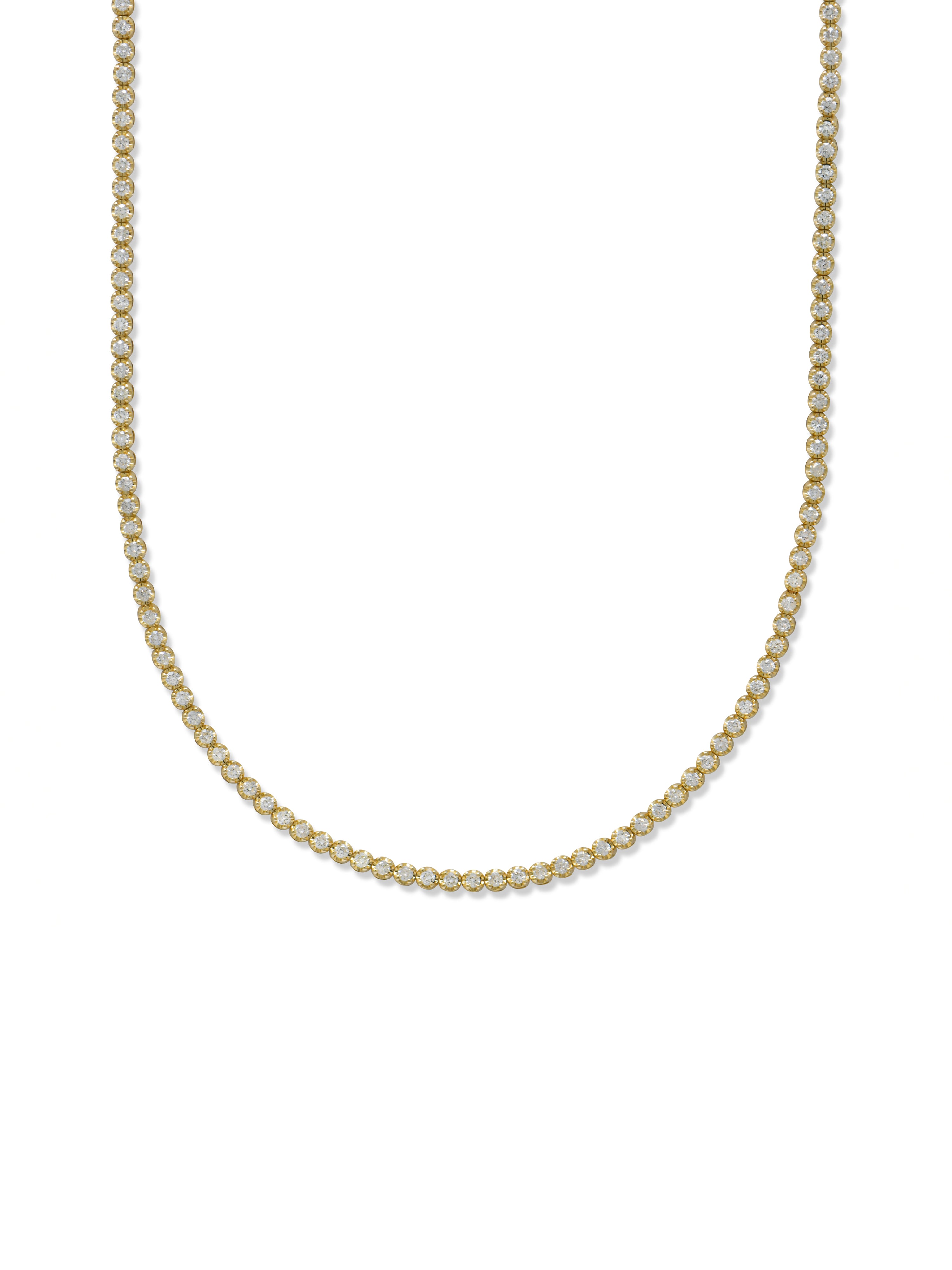 Classique Buttercup Diamond Tennis Necklace