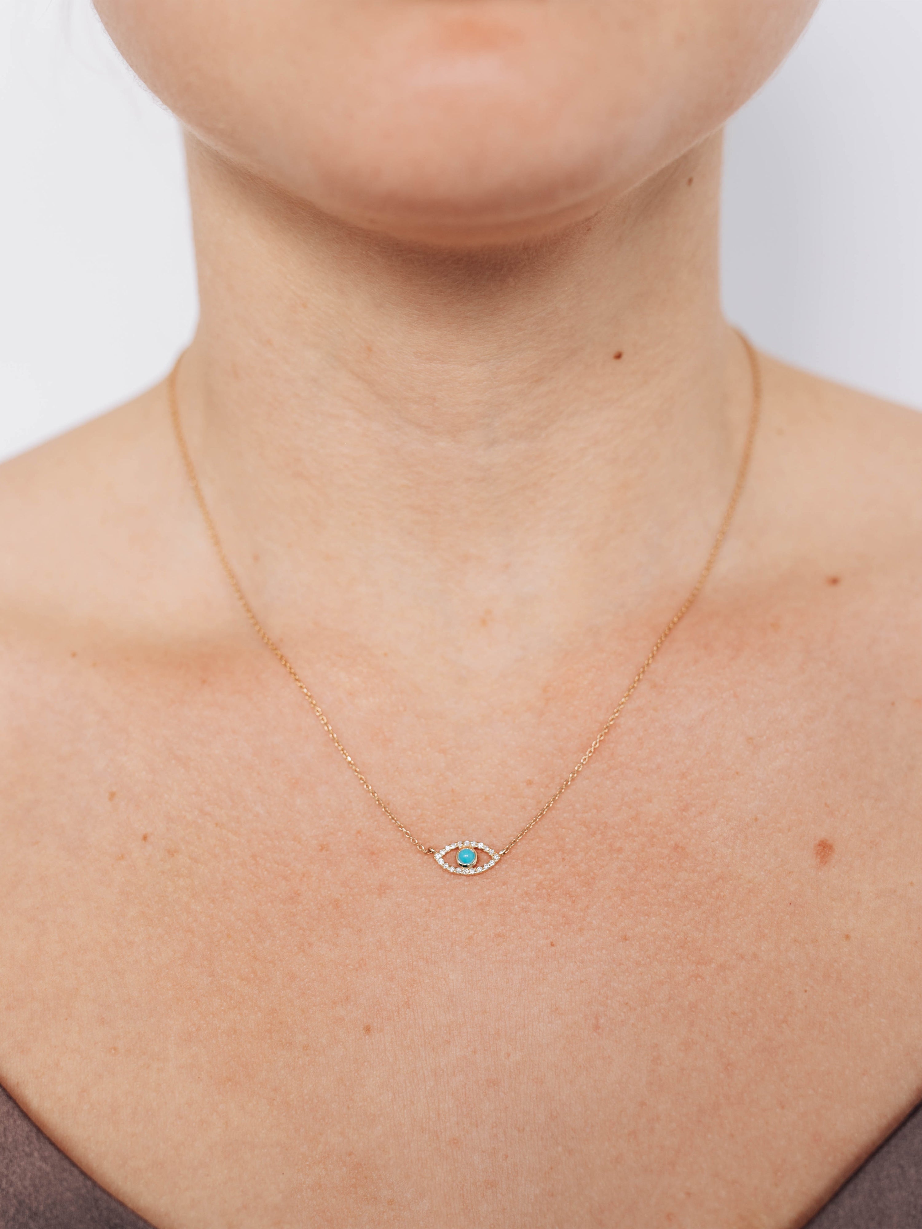 Classique Pavé Evil Eye Necklace