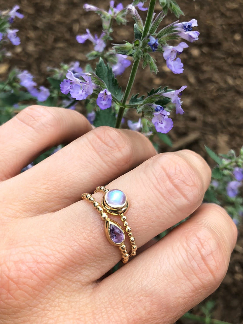 Dew Drop Round Stackable Ring