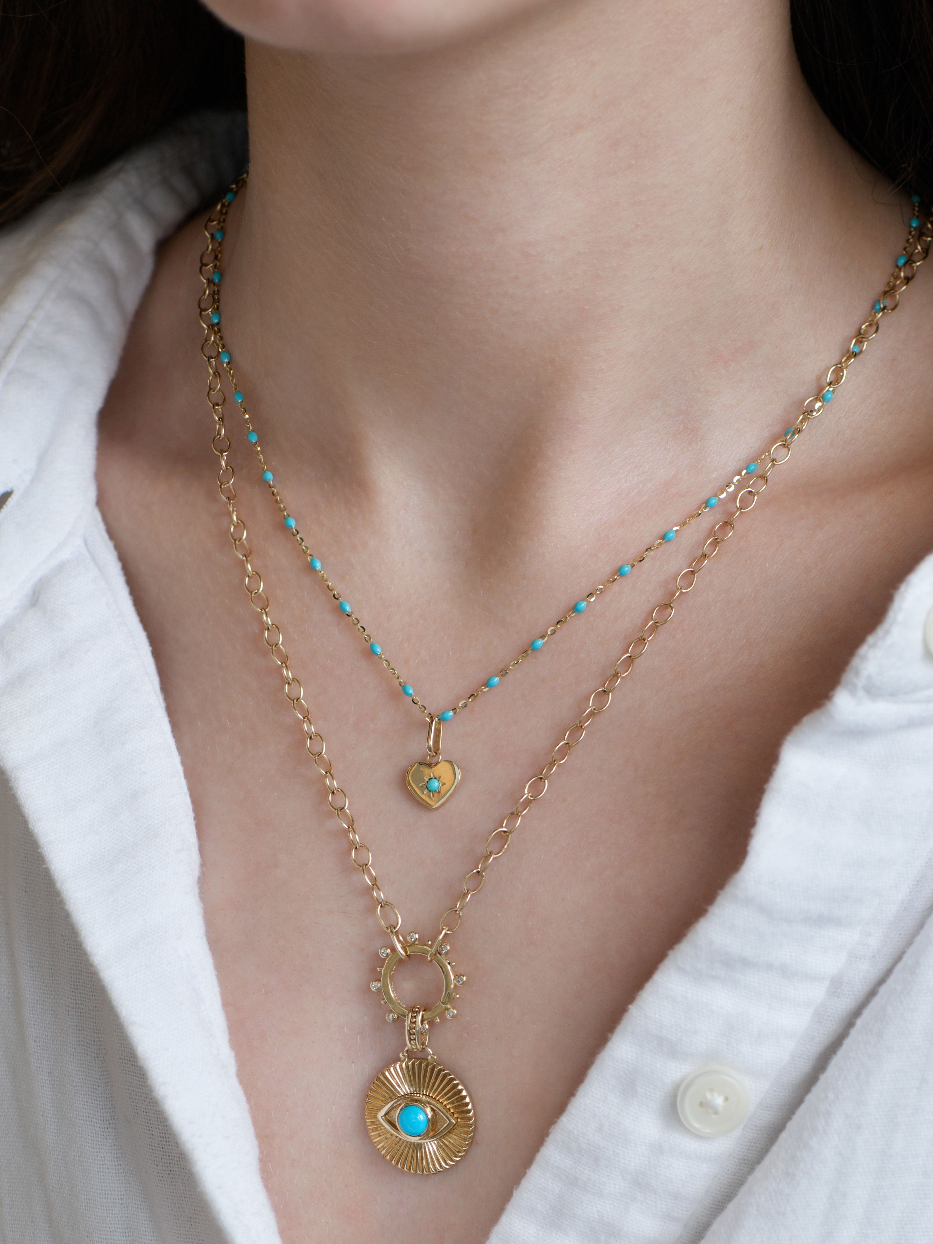 Bohème Beaded Enamel Chain Necklace