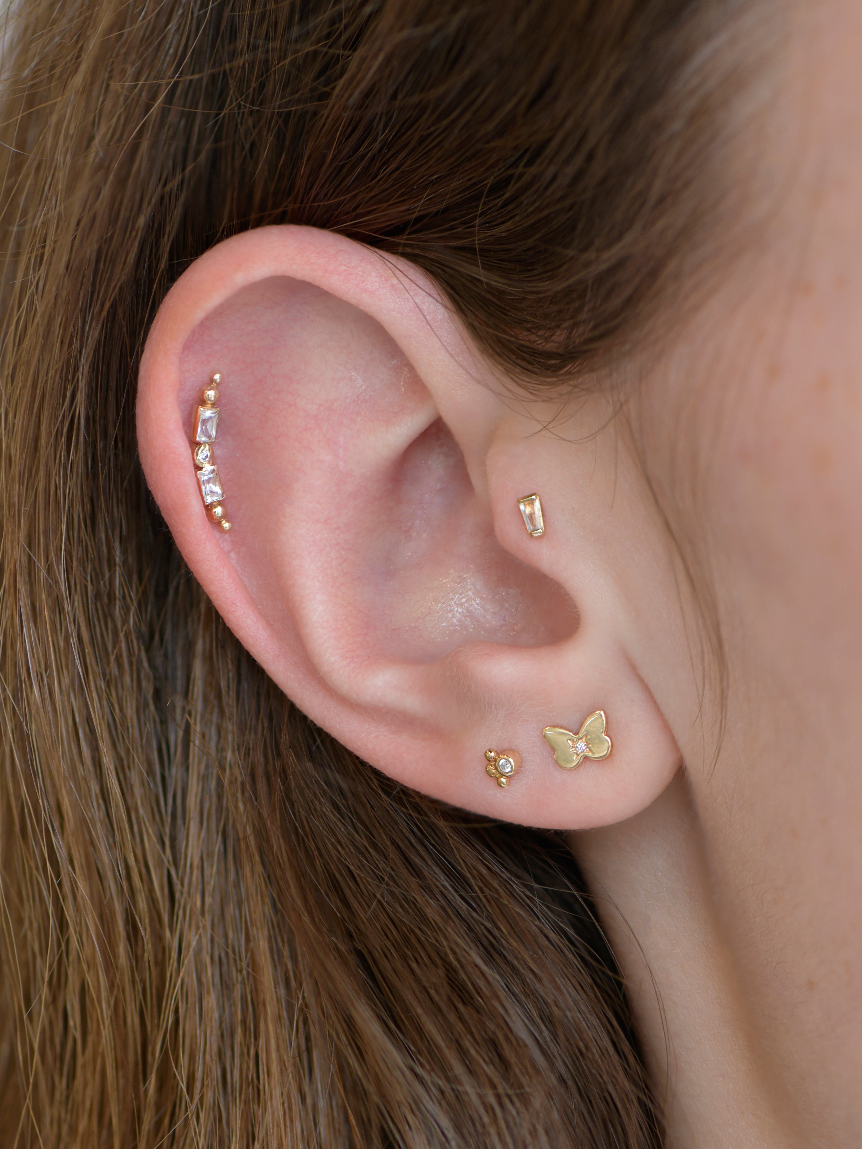 Anzie x Mel Soldera Boucle d’Oreille Montante Déco