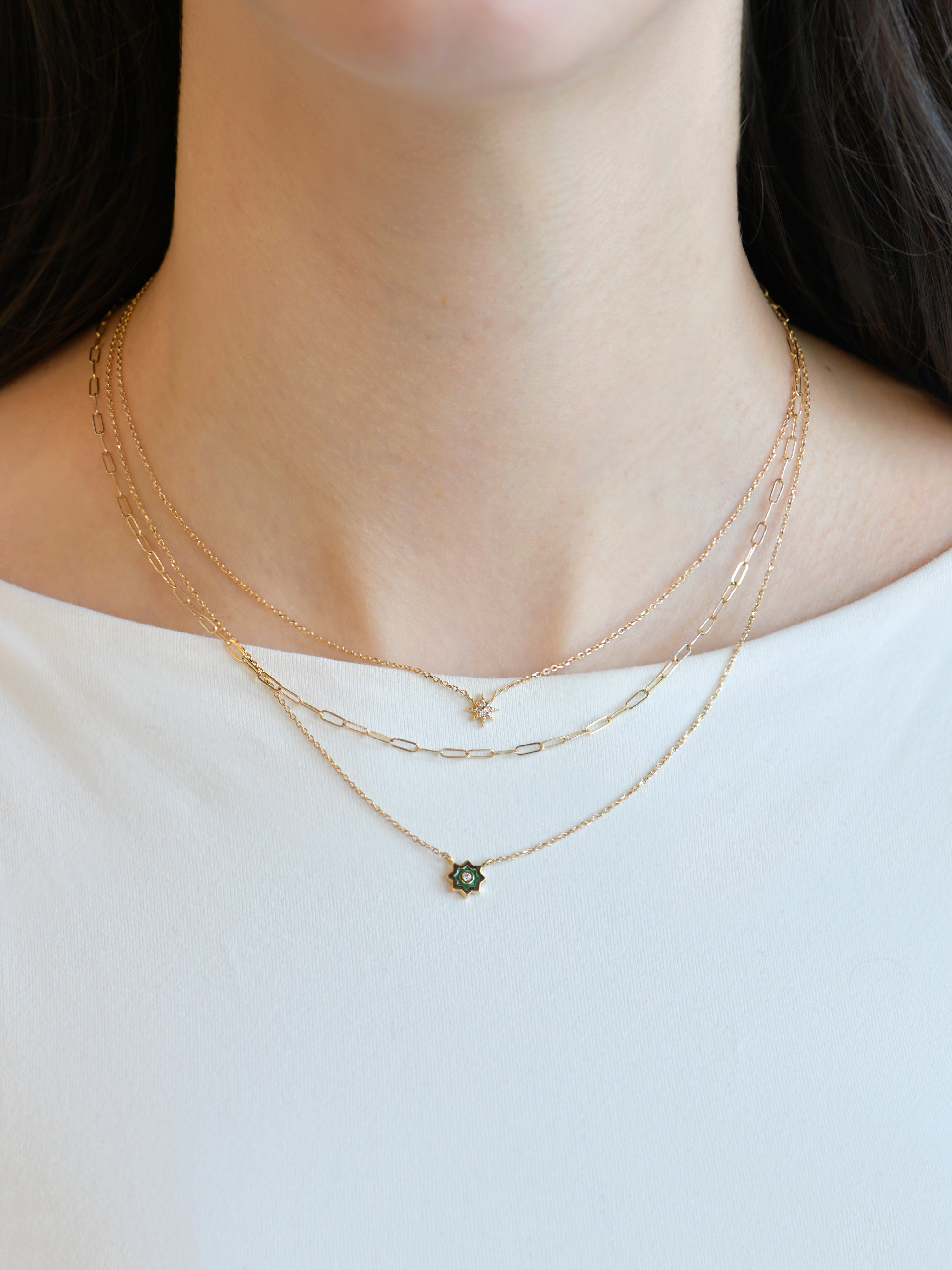 Gold Mini Paper Clip Chain