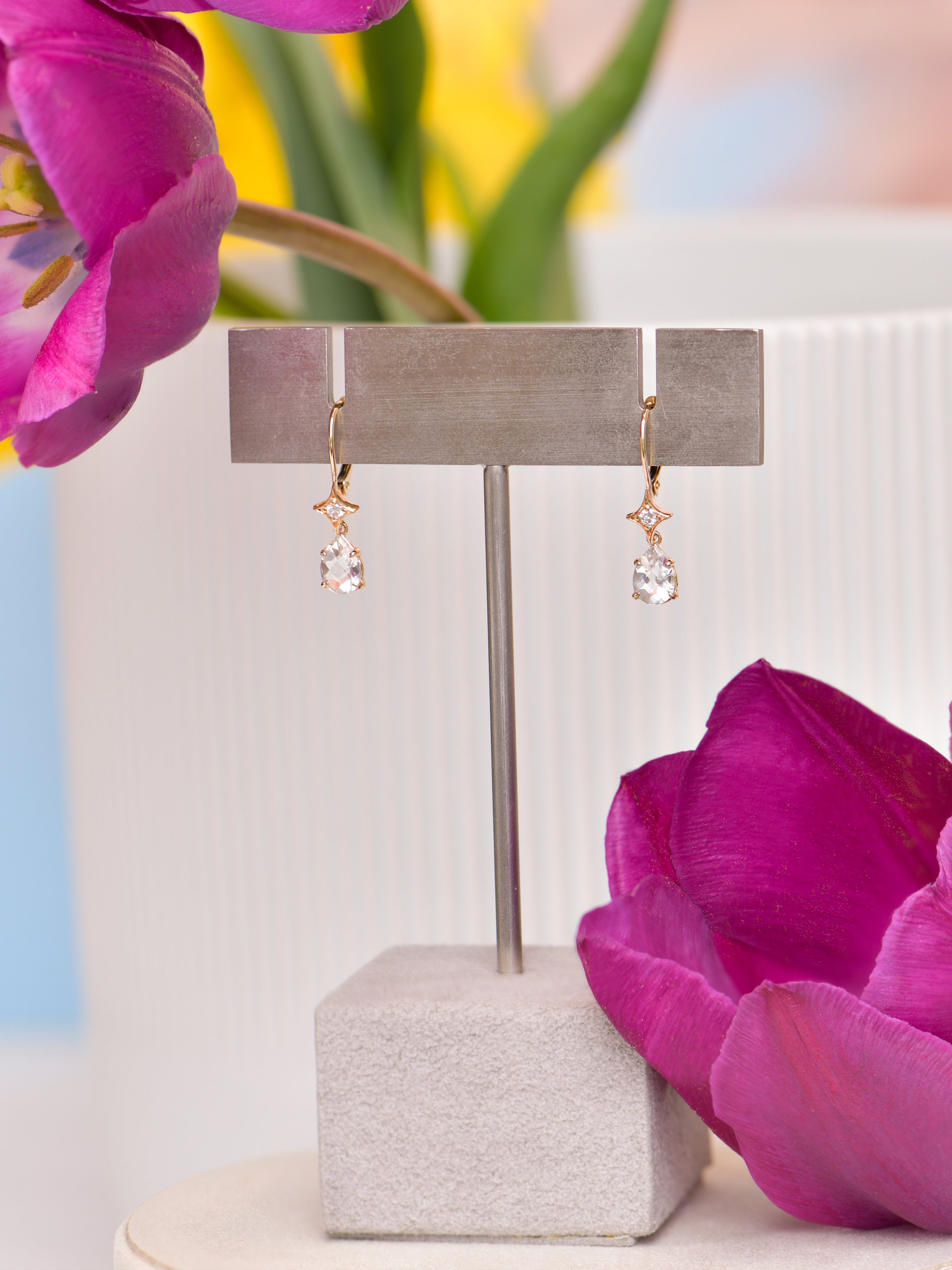 Jac+Jo Emilia Gothic Star Pear Drop Earrings