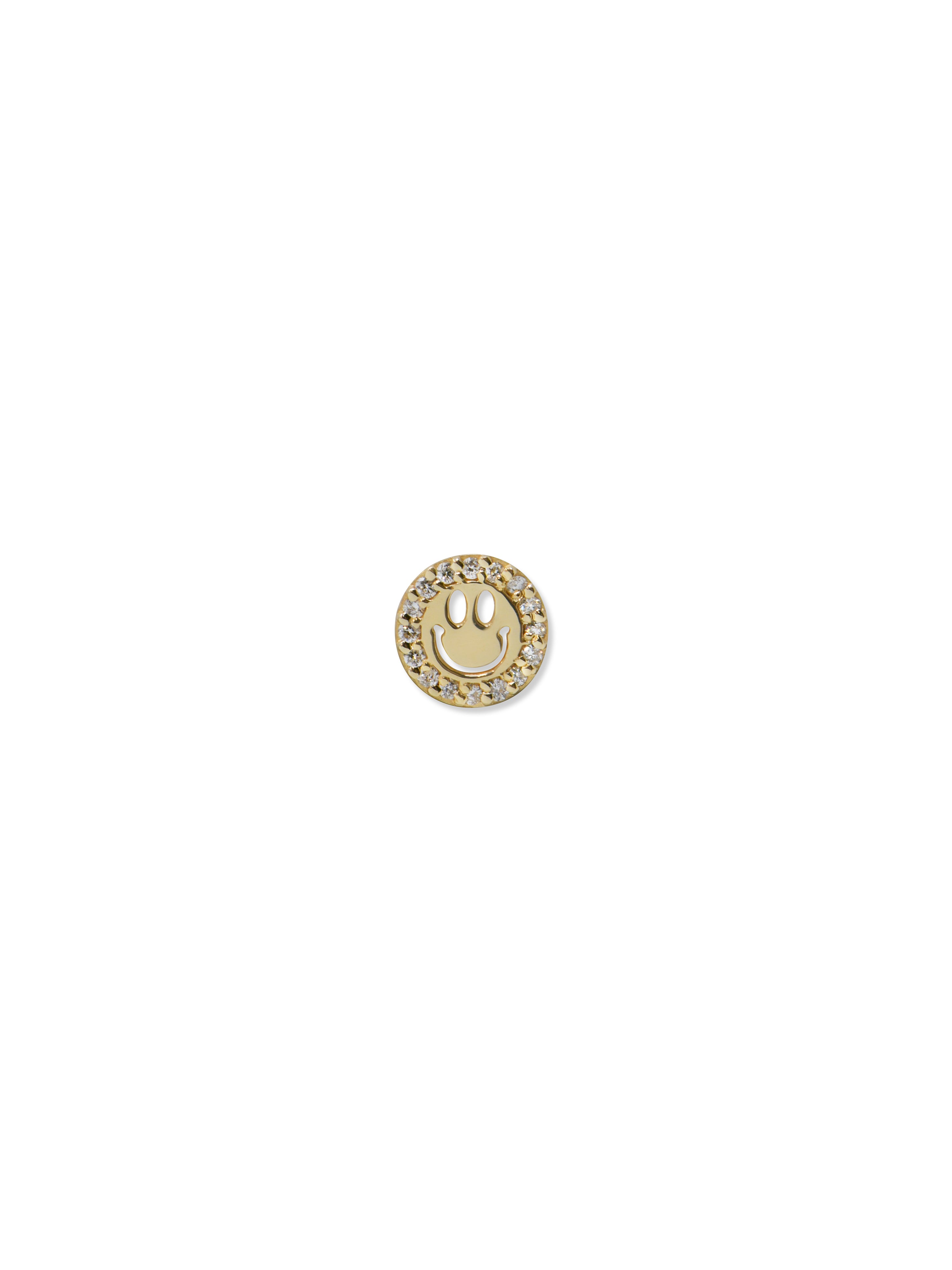 Jac+Jo Icon Diamond Pavé Happy Face Single Stud
