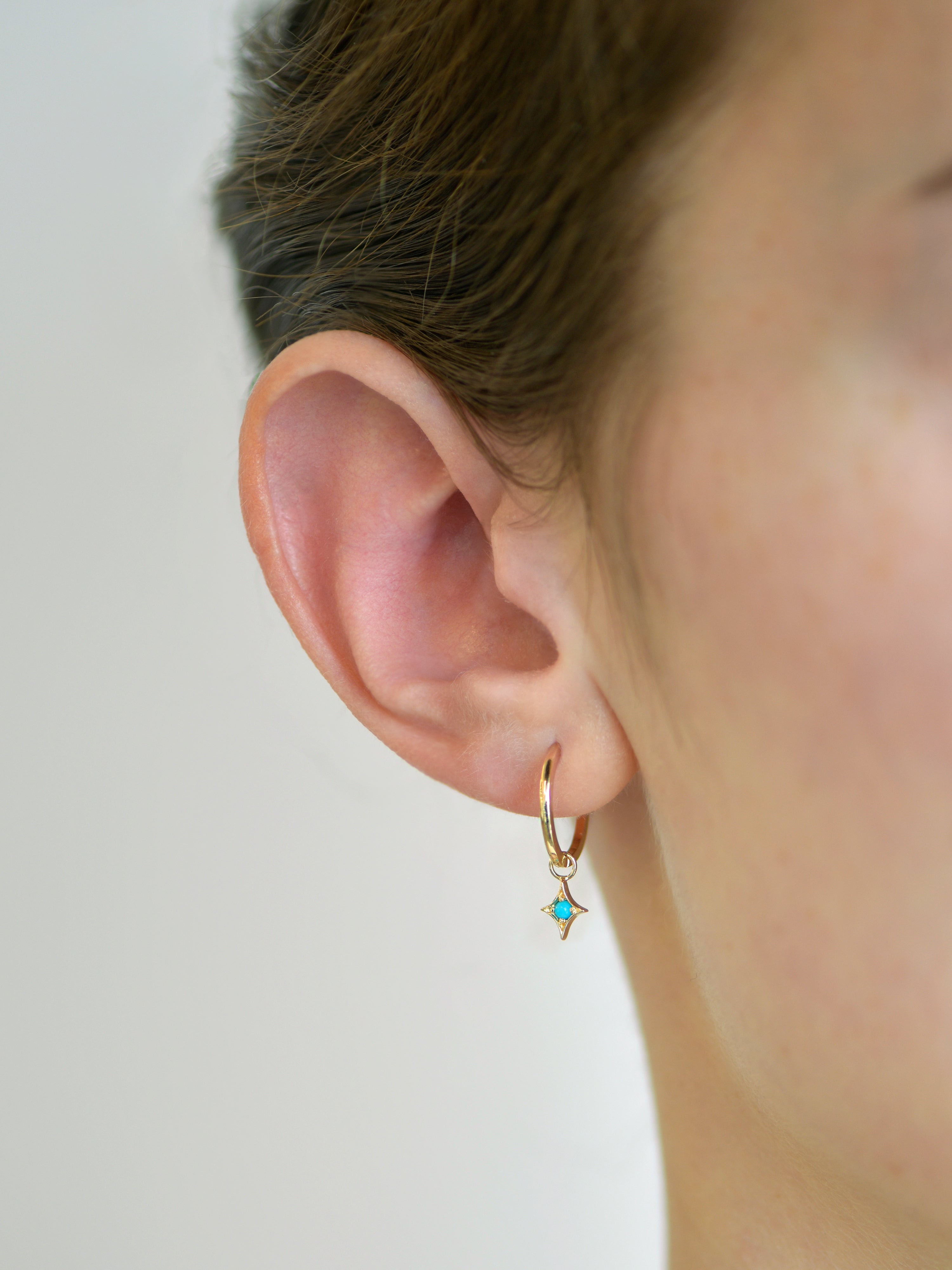 Jac+Jo Mini Gothic Star Hoop Charm