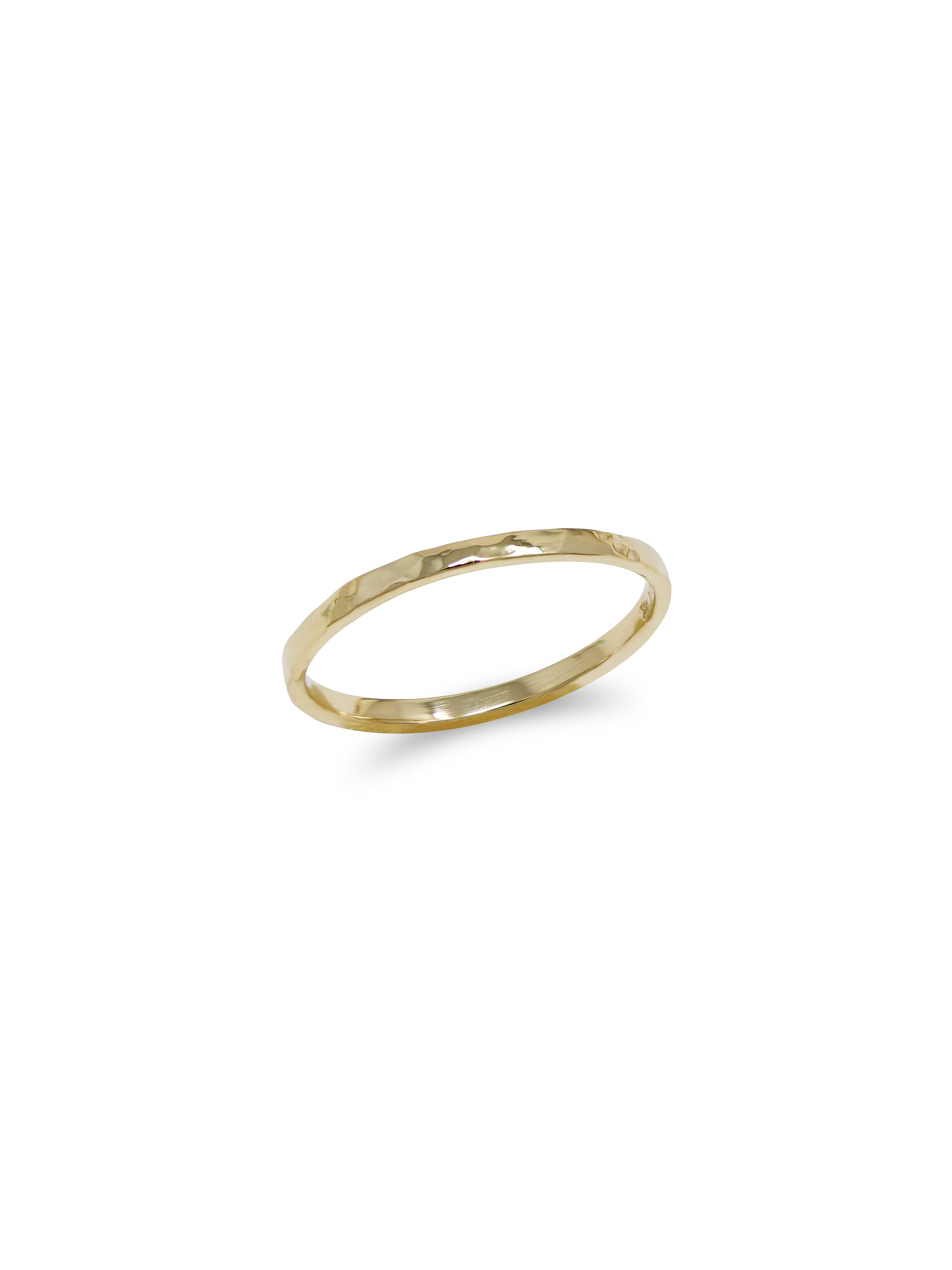 Jac+Jo Gold Hammered Ring Band