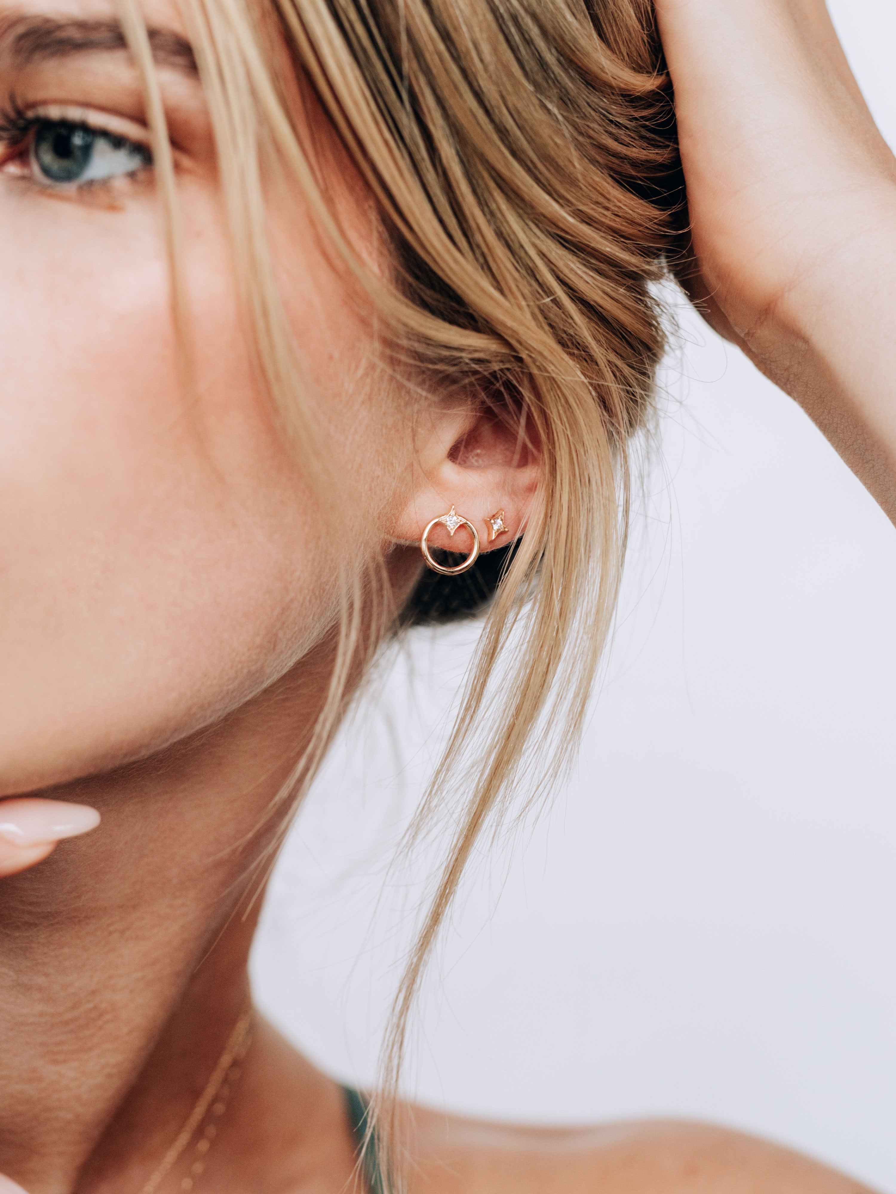 Jac+Jo Mini Gothic Diamond Single Stud