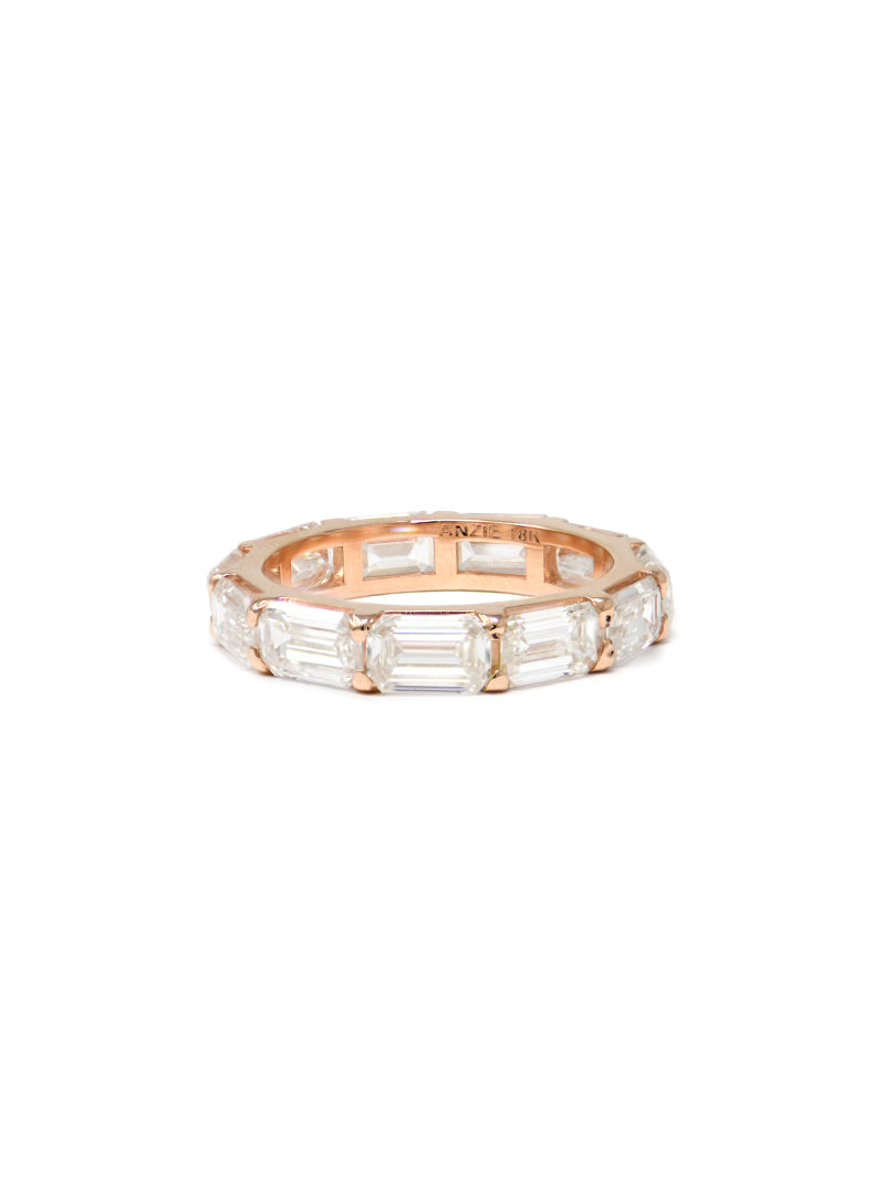 Classique Emerald Cut Diamond Eternity Band