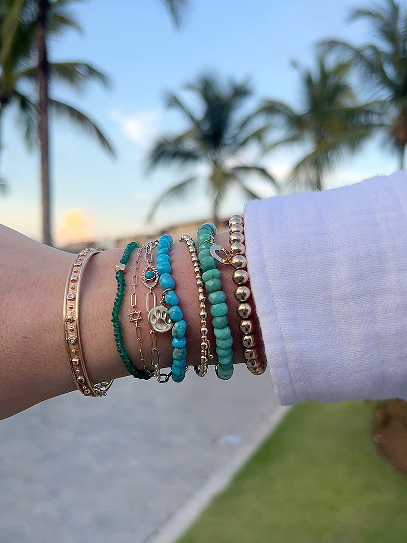 Bohème Paw Turquoise Nugget Bracelet