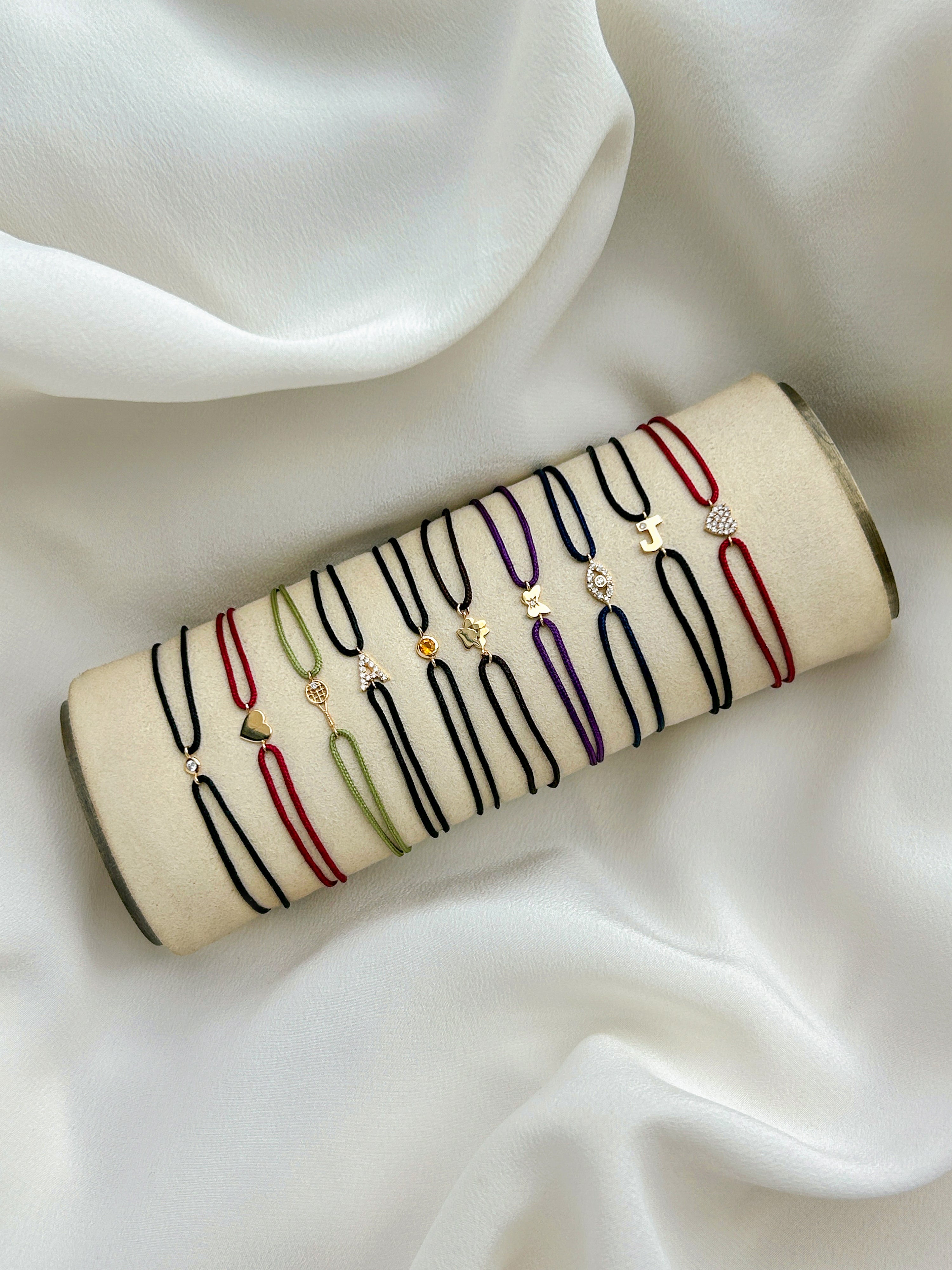 Bracelet cordon avec pierre de naissance