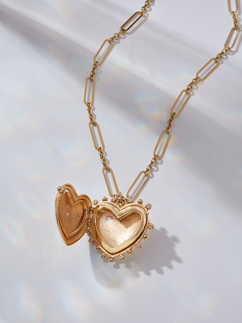 Dew Drop Large Heart Locket