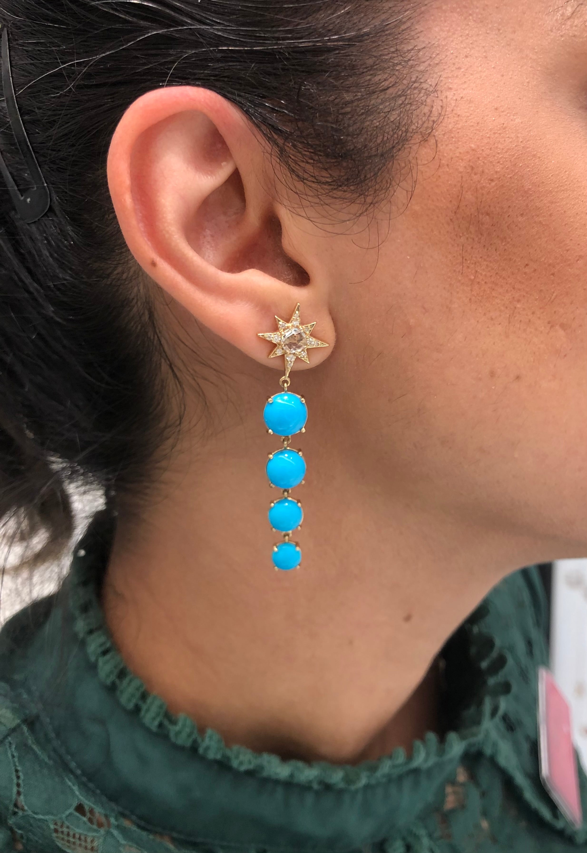 Aztec Graduated Starburst Earrings