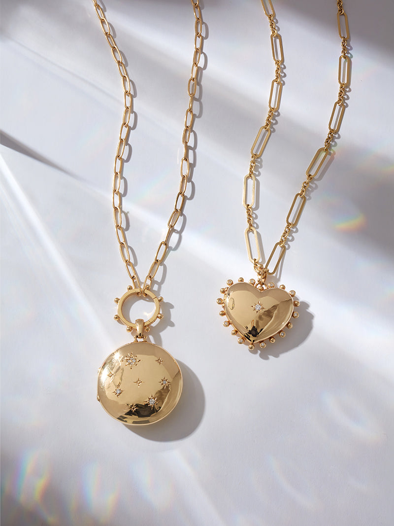 Dew Drop Large Heart Locket