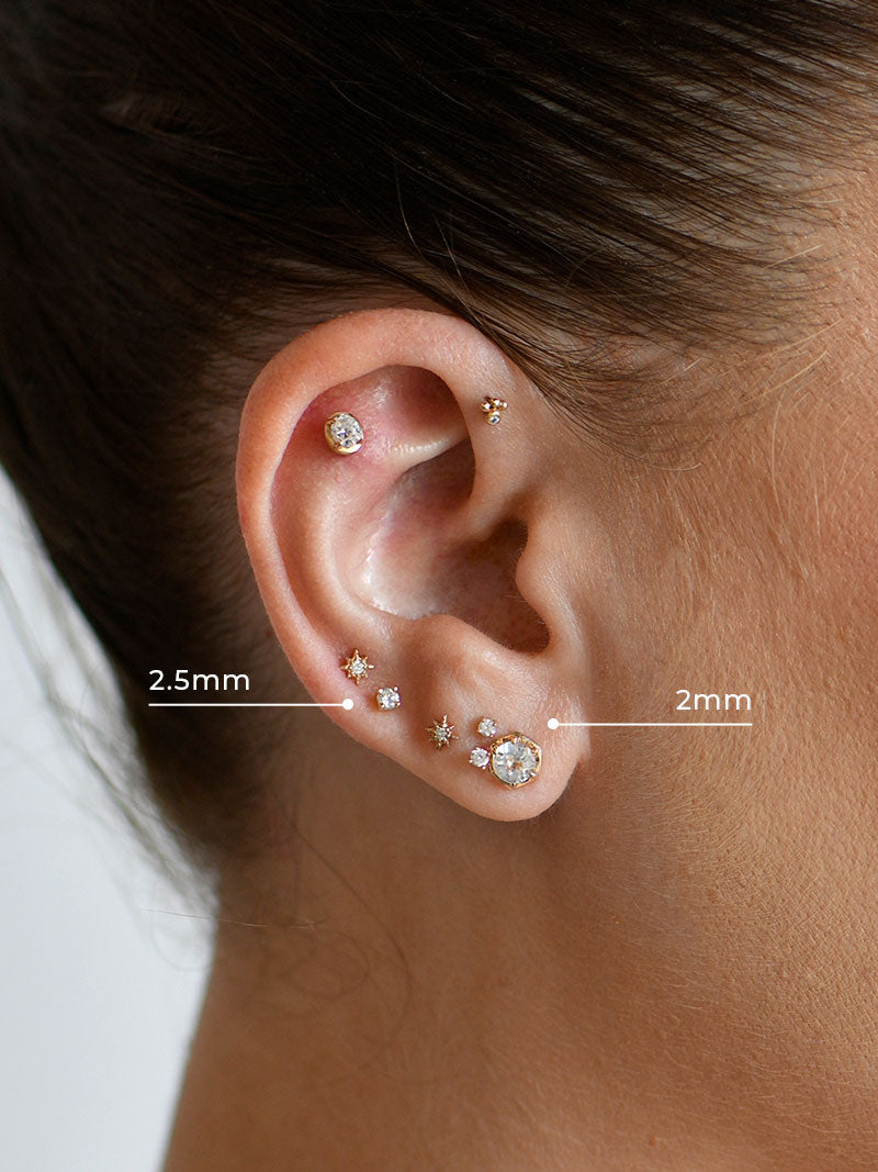 Anzie x Mel Soldera Boucle D'oreille Diamant Petit