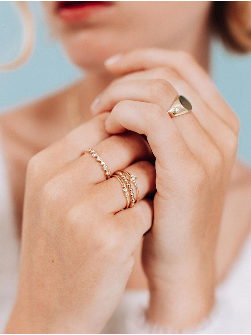 Aztec Engravable Signet Ring