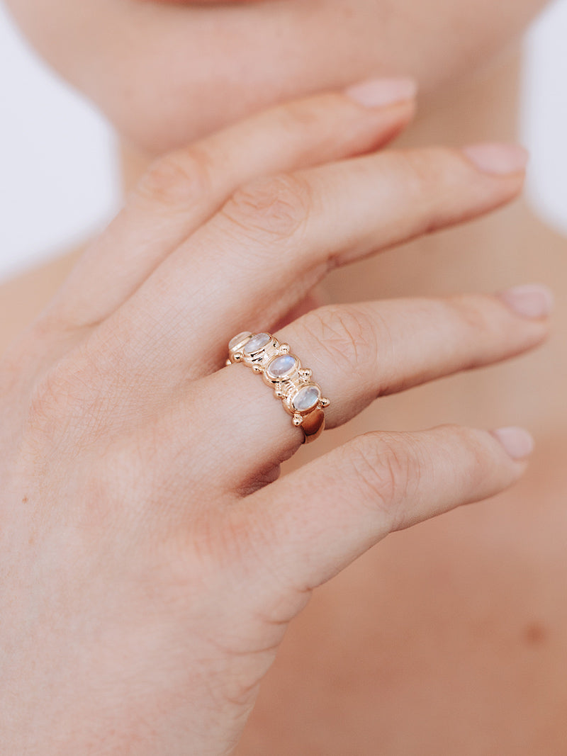 Méditerranée Bague Éternité Arche Ovale