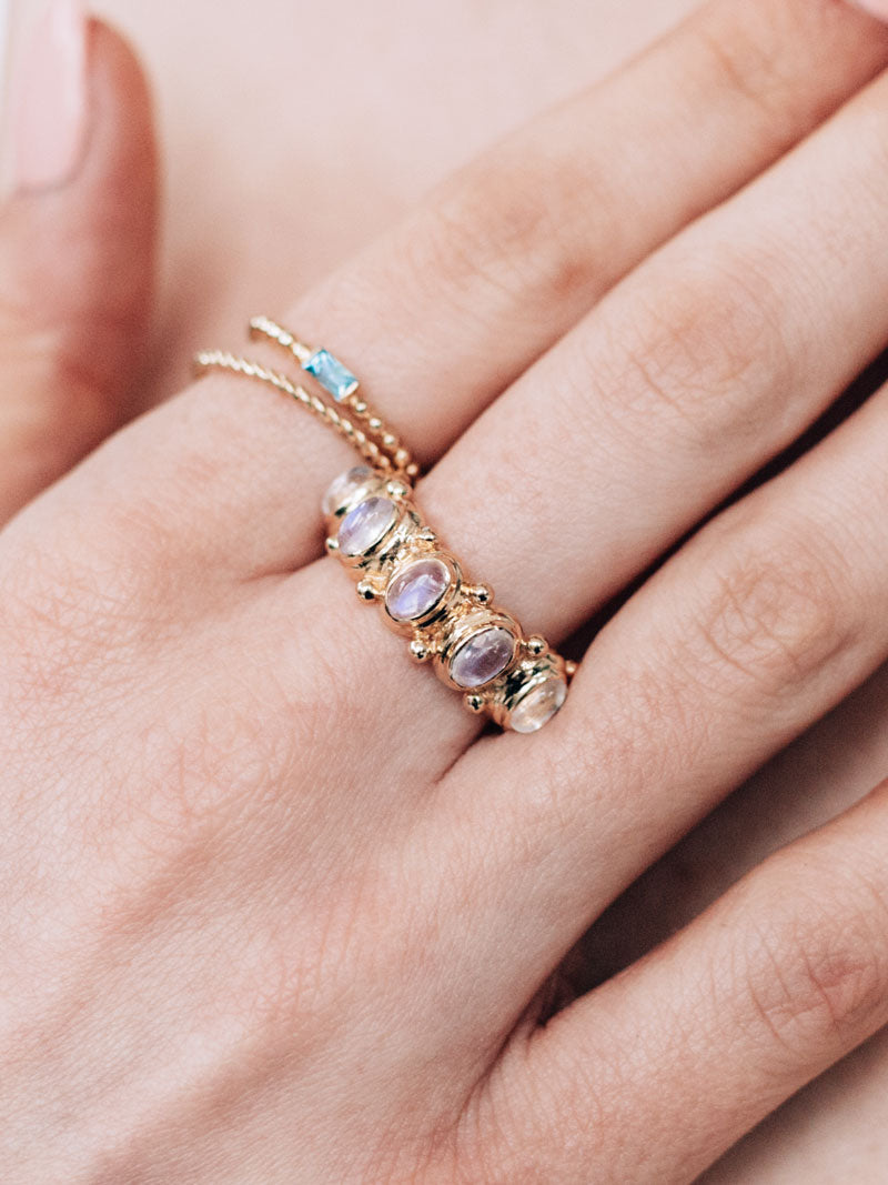 Méditerranée Bague Éternité Arche Ovale