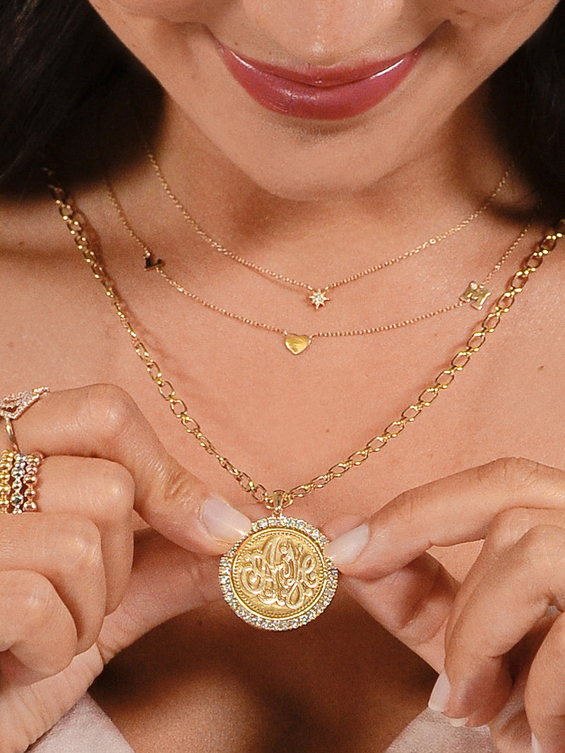 Diamond Monogram Medallion