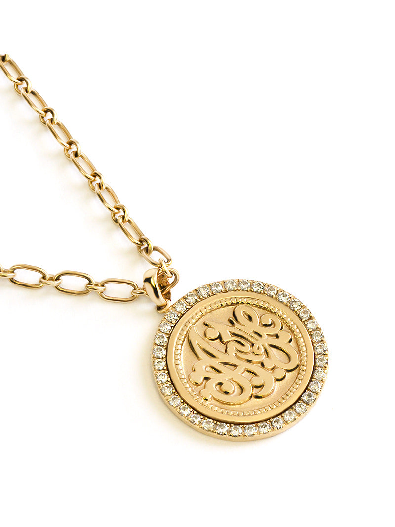 Diamond Monogram Medallion