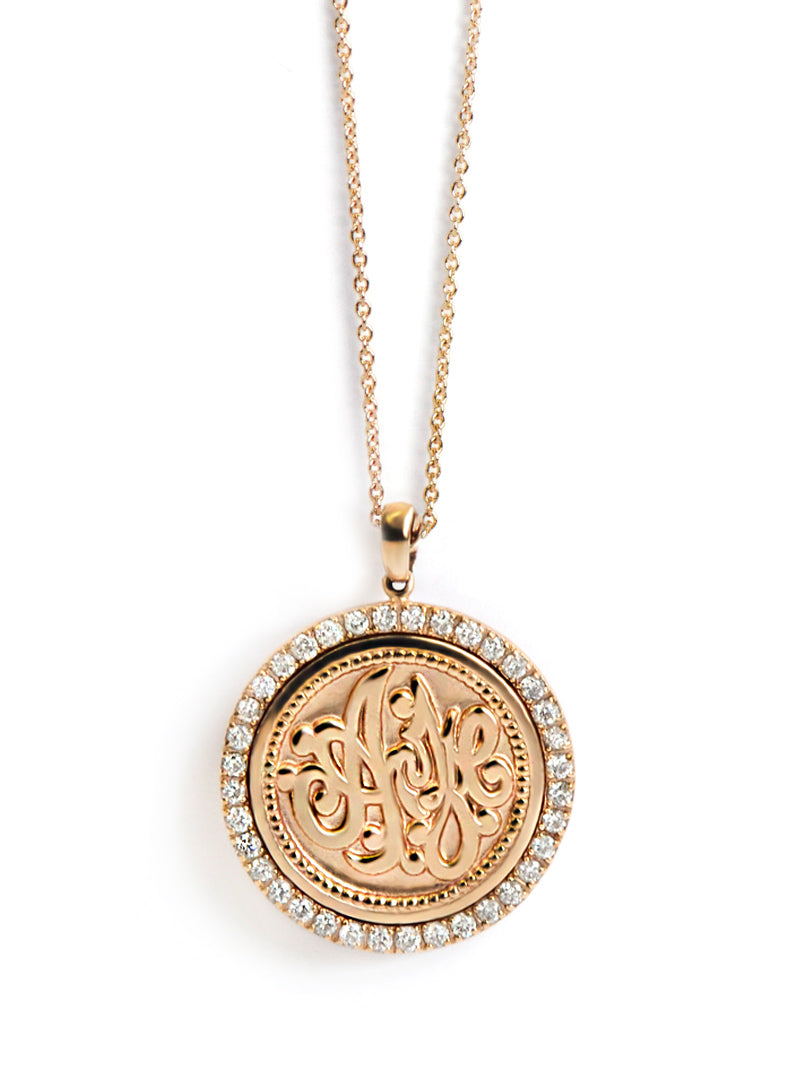 Diamond Monogram Medallion