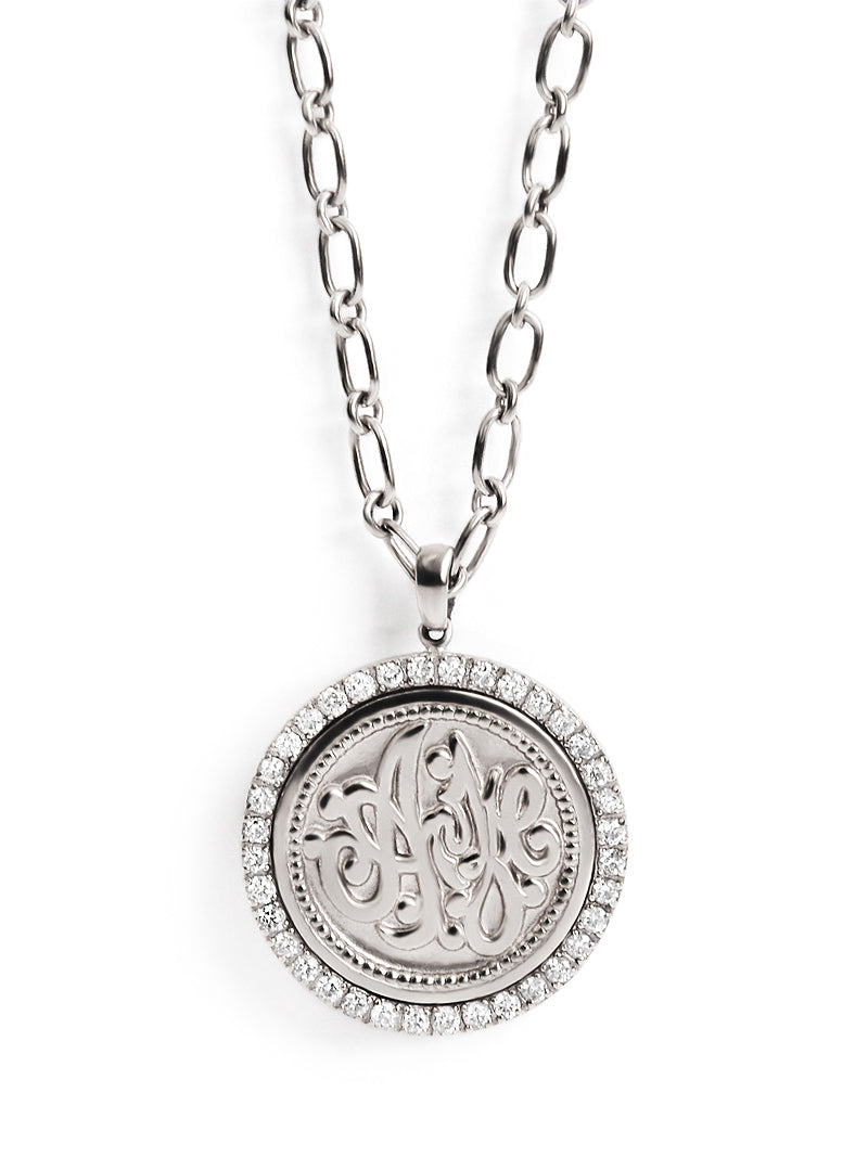 Diamond Monogram Medallion