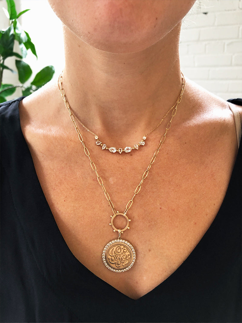 Diamond Monogram Medallion