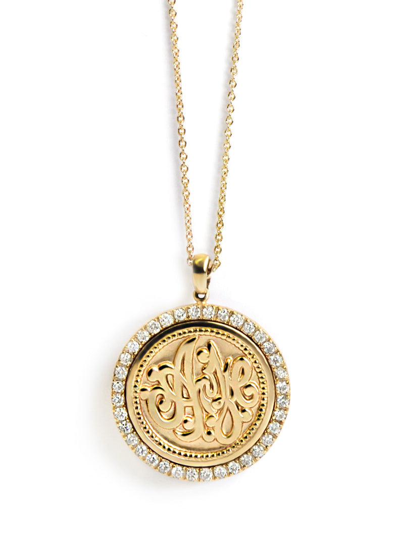 Diamond Monogram Medallion