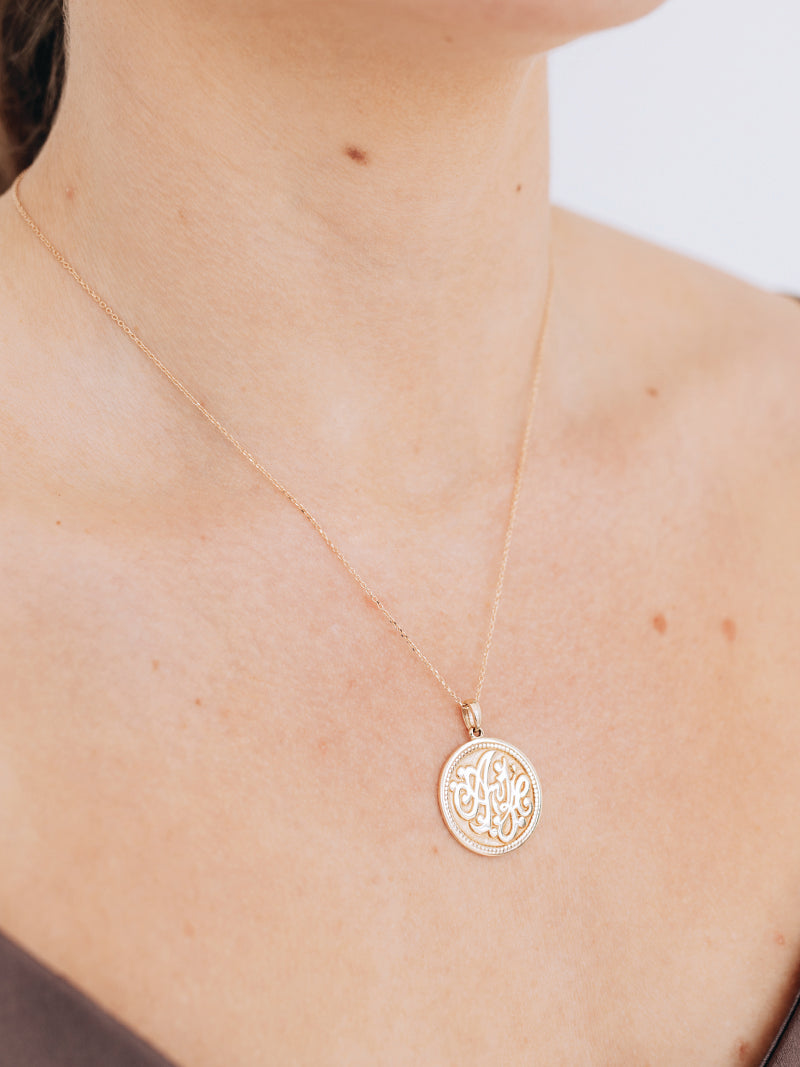 Custom Monogram Initial Medallion