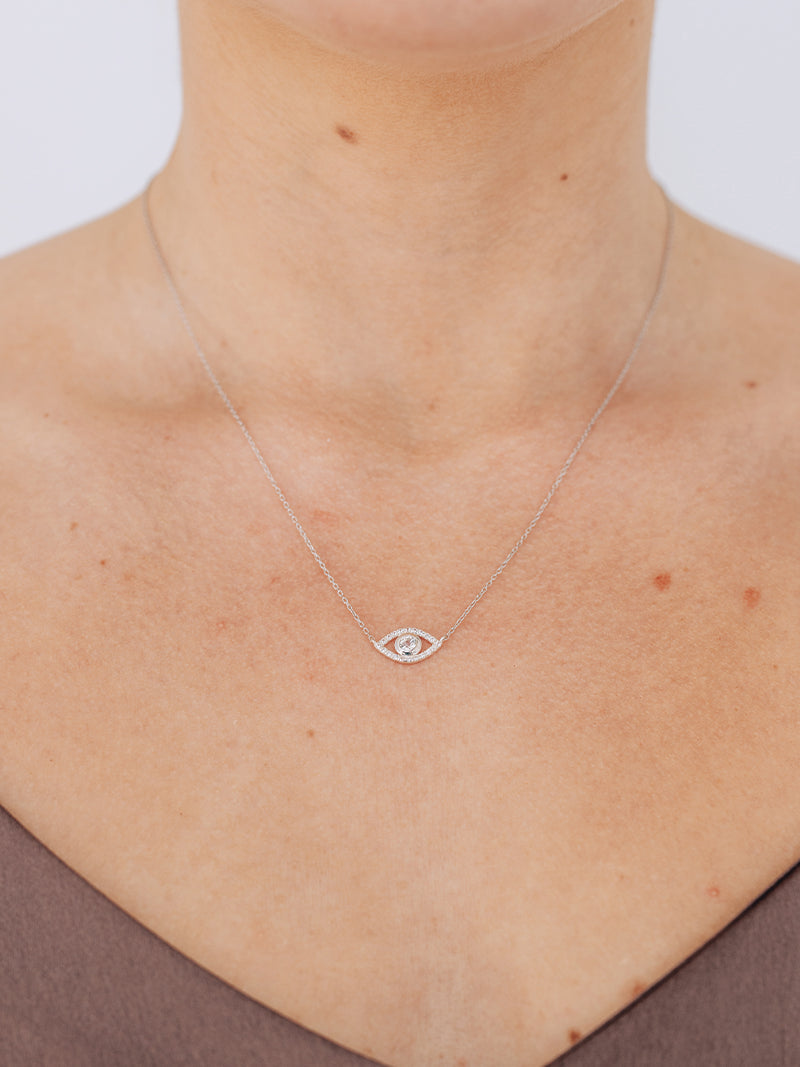 Classique Pavé Evil Eye Necklace